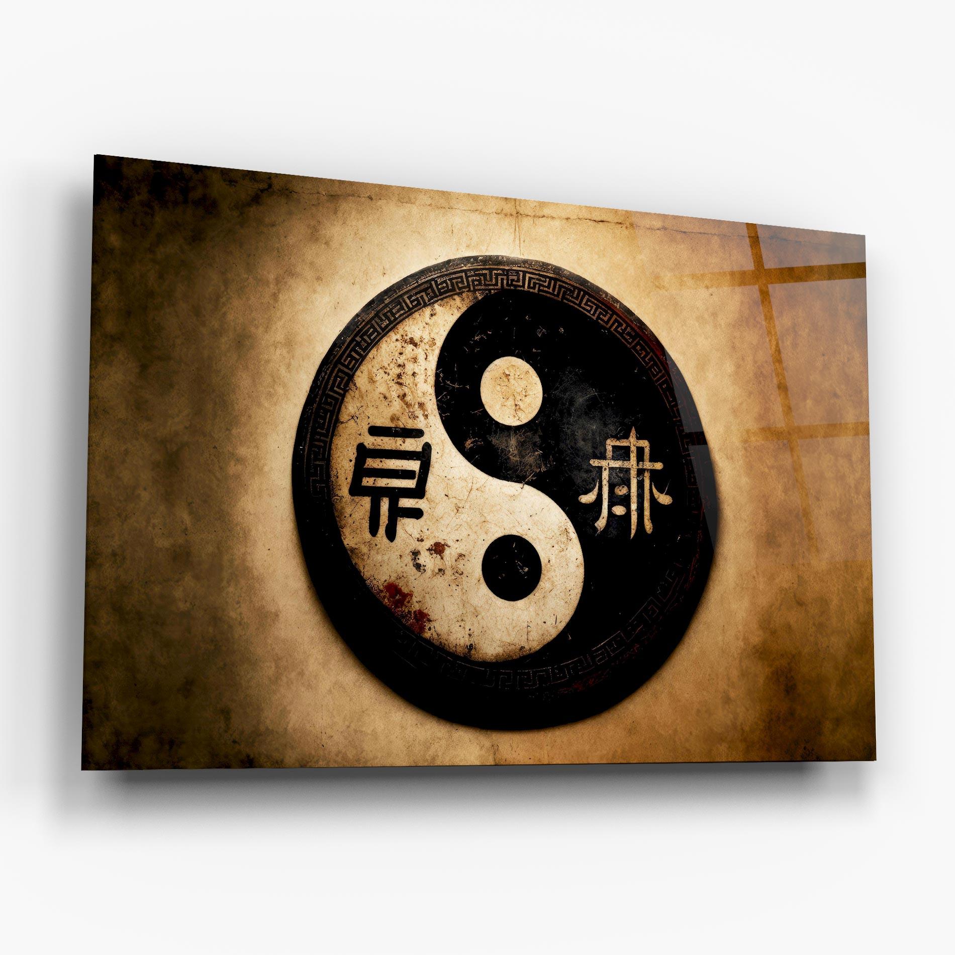 Стъклена картина Chinese Yinyang mockup 6