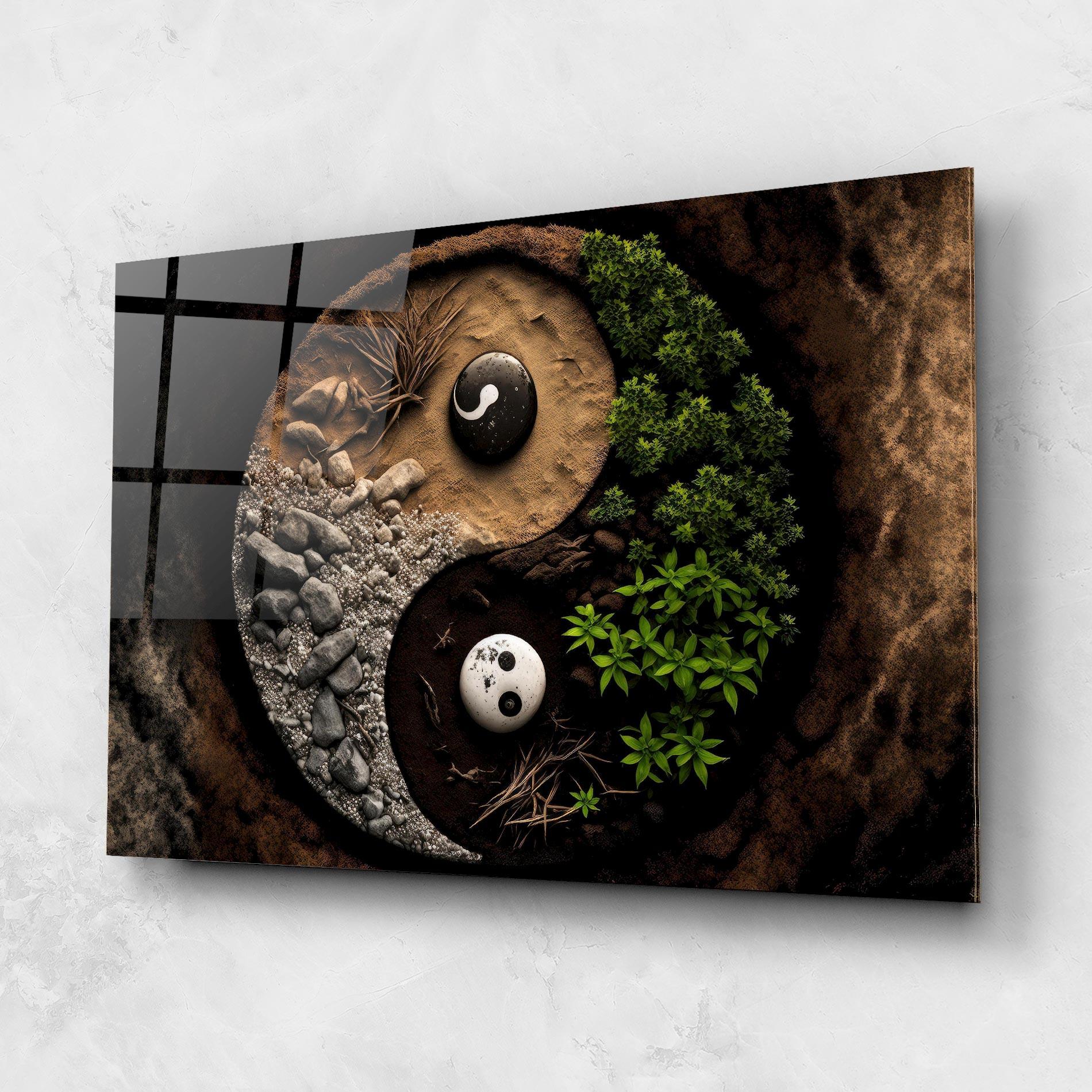 Стъклена картина Nature Yinyang mockup 1