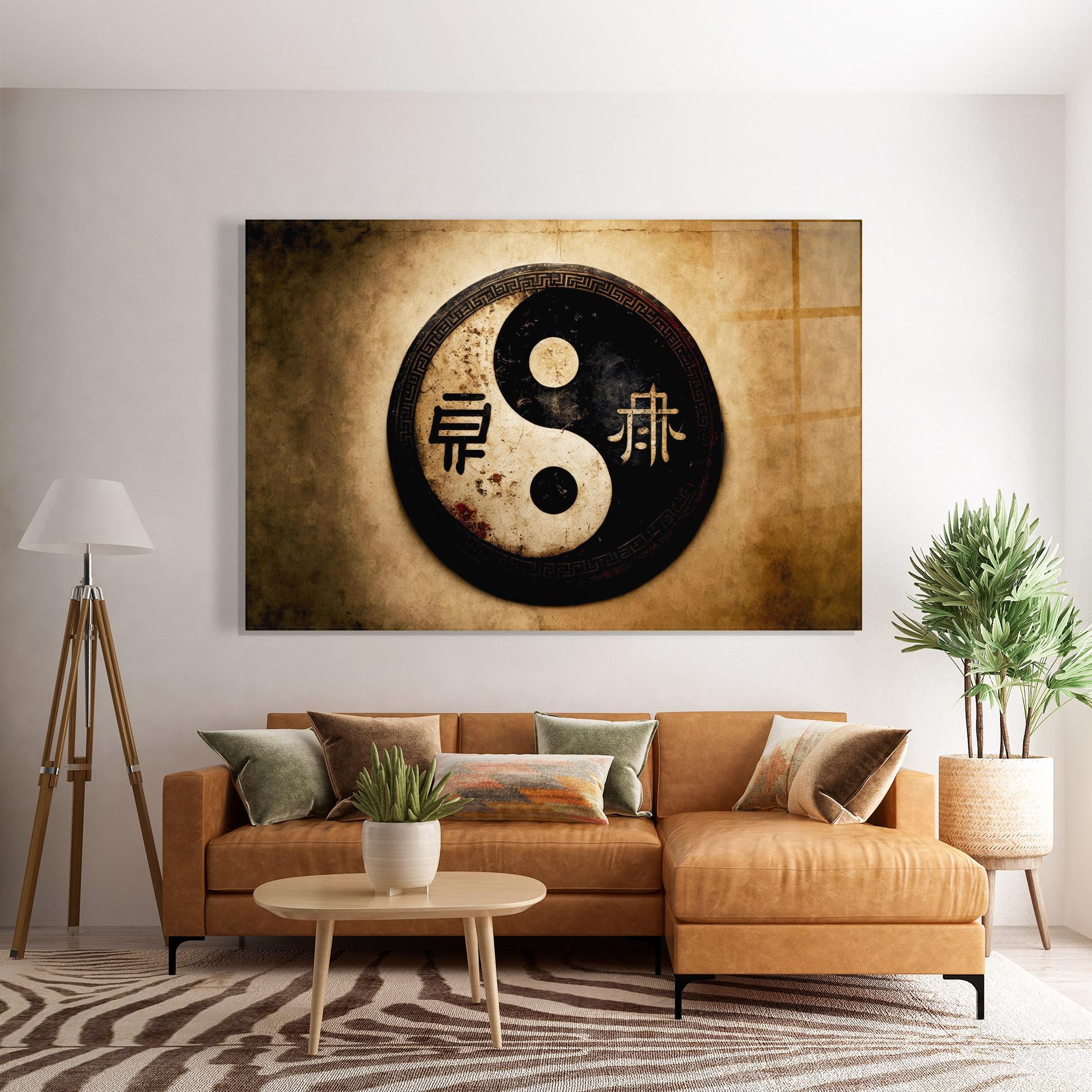 Стъклена картина Chinese Yinyang mockup 7