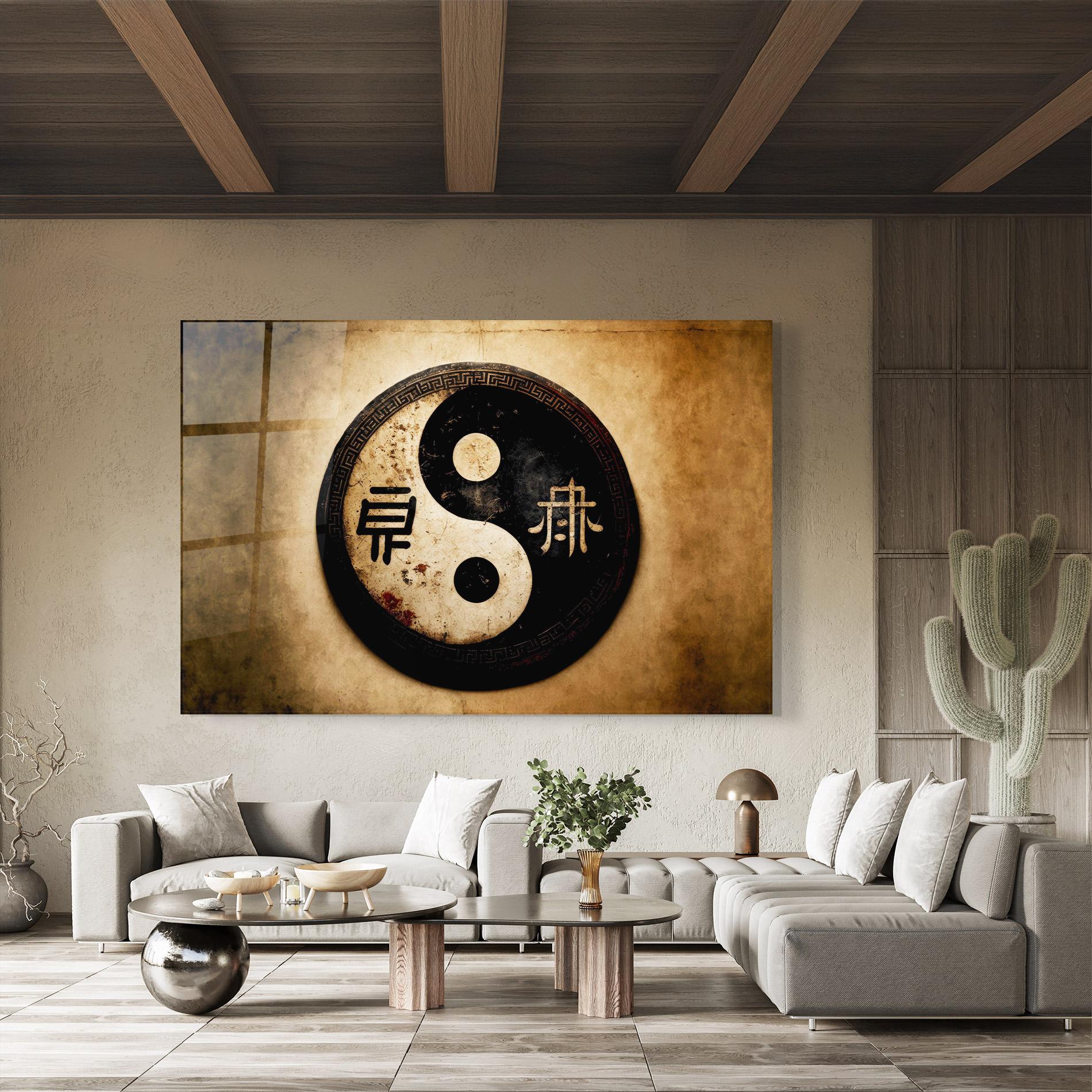 Стъклена картина Chinese Yinyang mockup 8