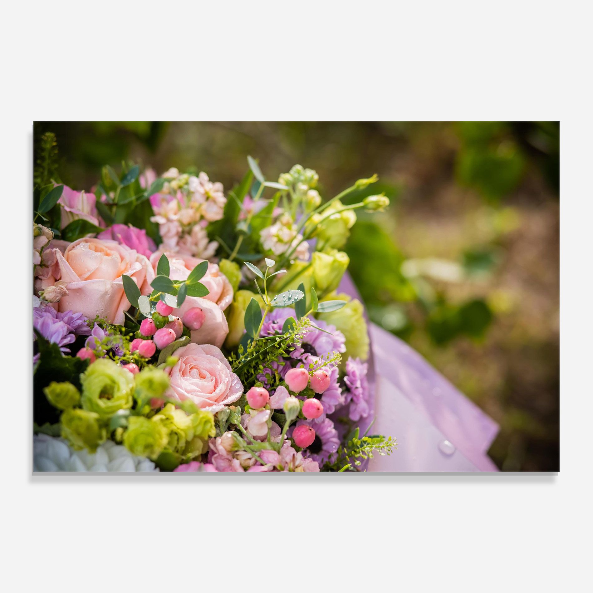 Green Pink Bouquet mockup 0