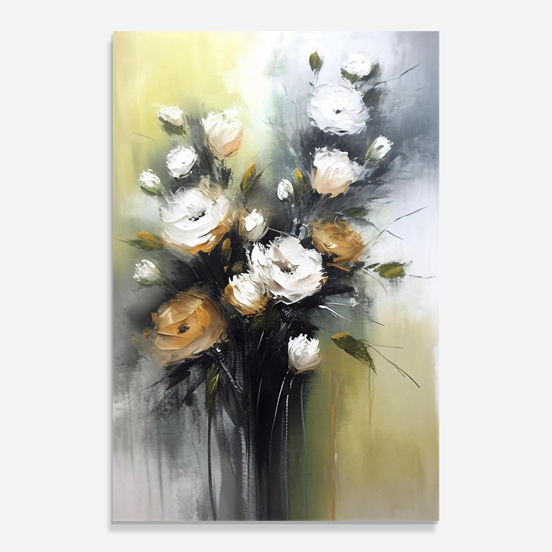 Стъклена картина Bouquet Painting mockup 0