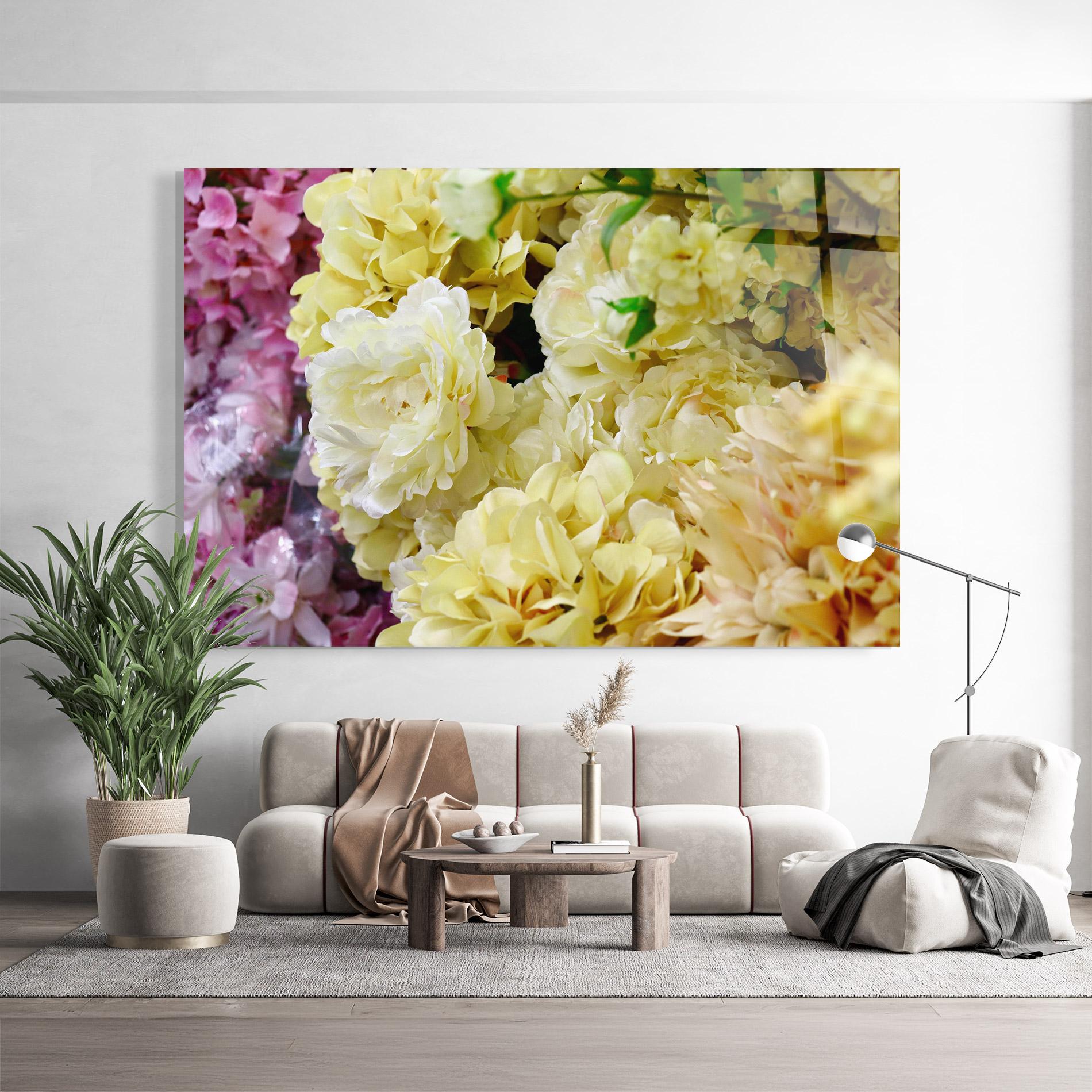 Стъклена картина Beautiful Yellow Pastel mockup 9