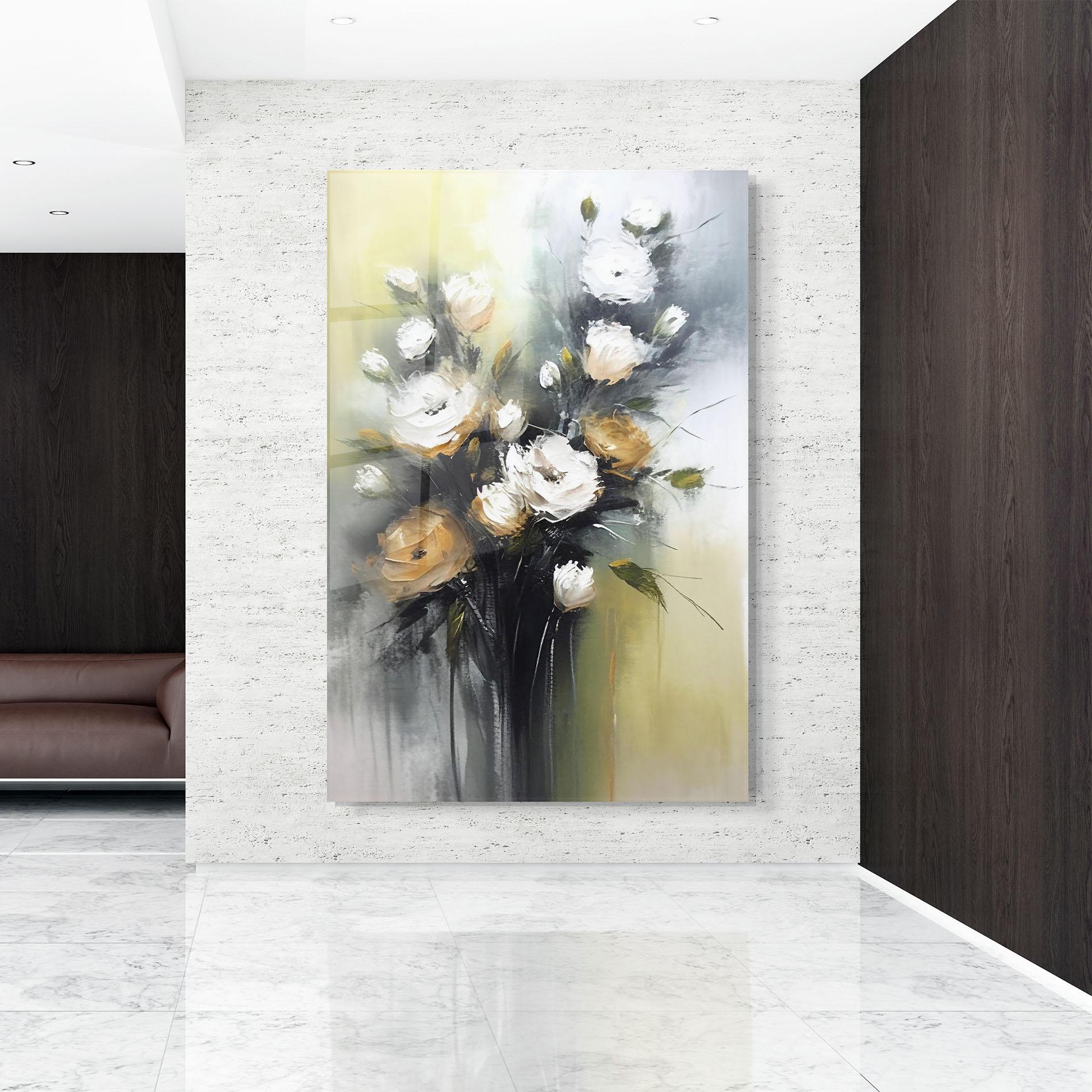 Стъклена картина Bouquet Painting mockup 9