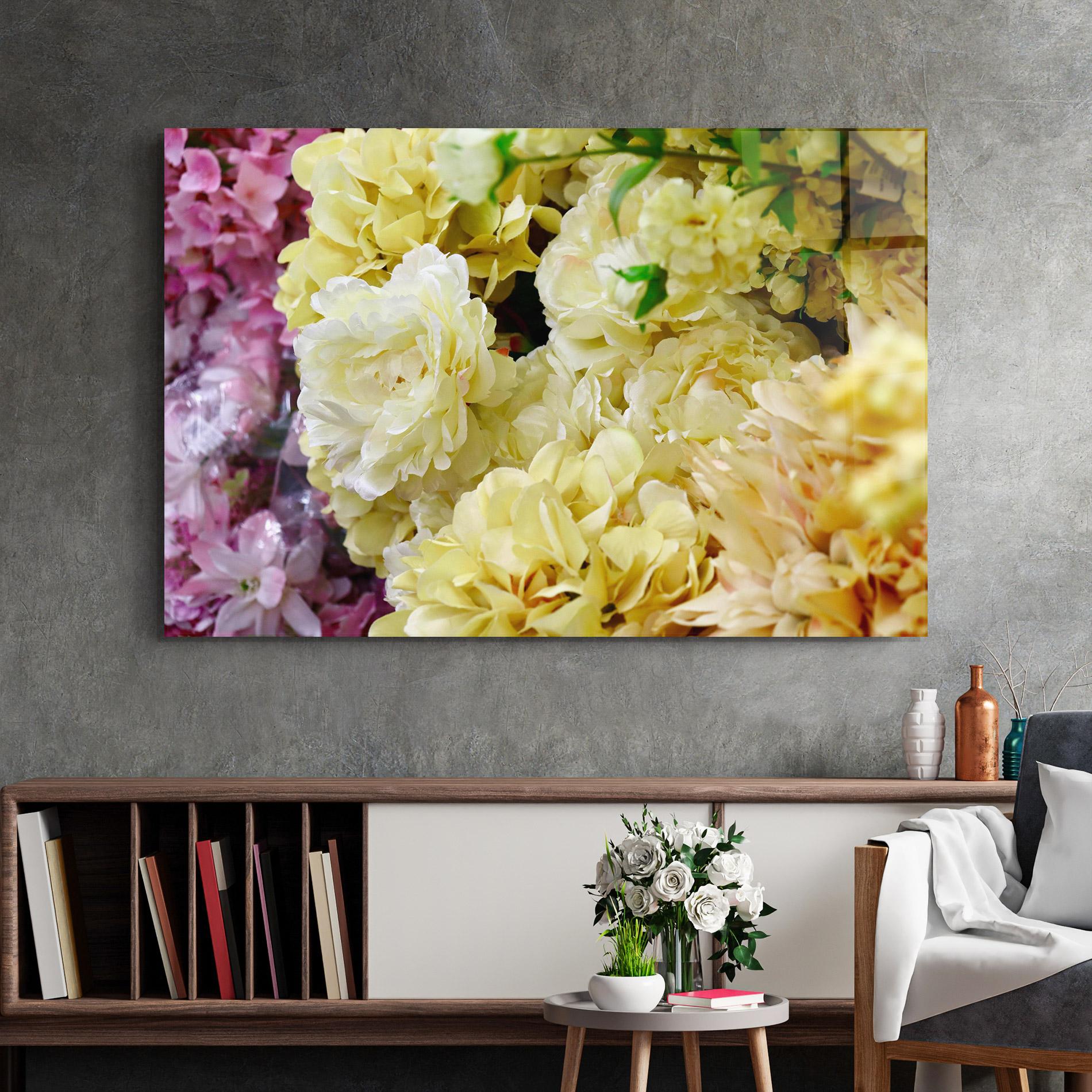 Стъклена картина Beautiful Yellow Pastel mockup 2