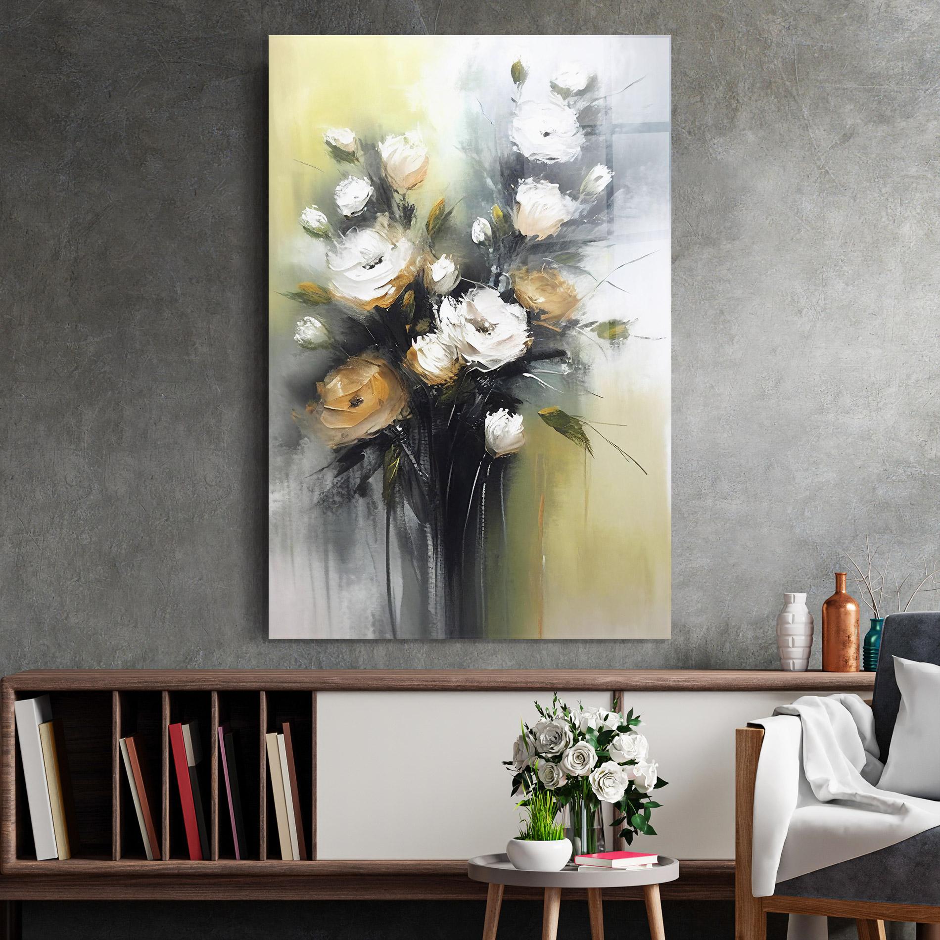 Стъклена картина Bouquet Painting mockup 2