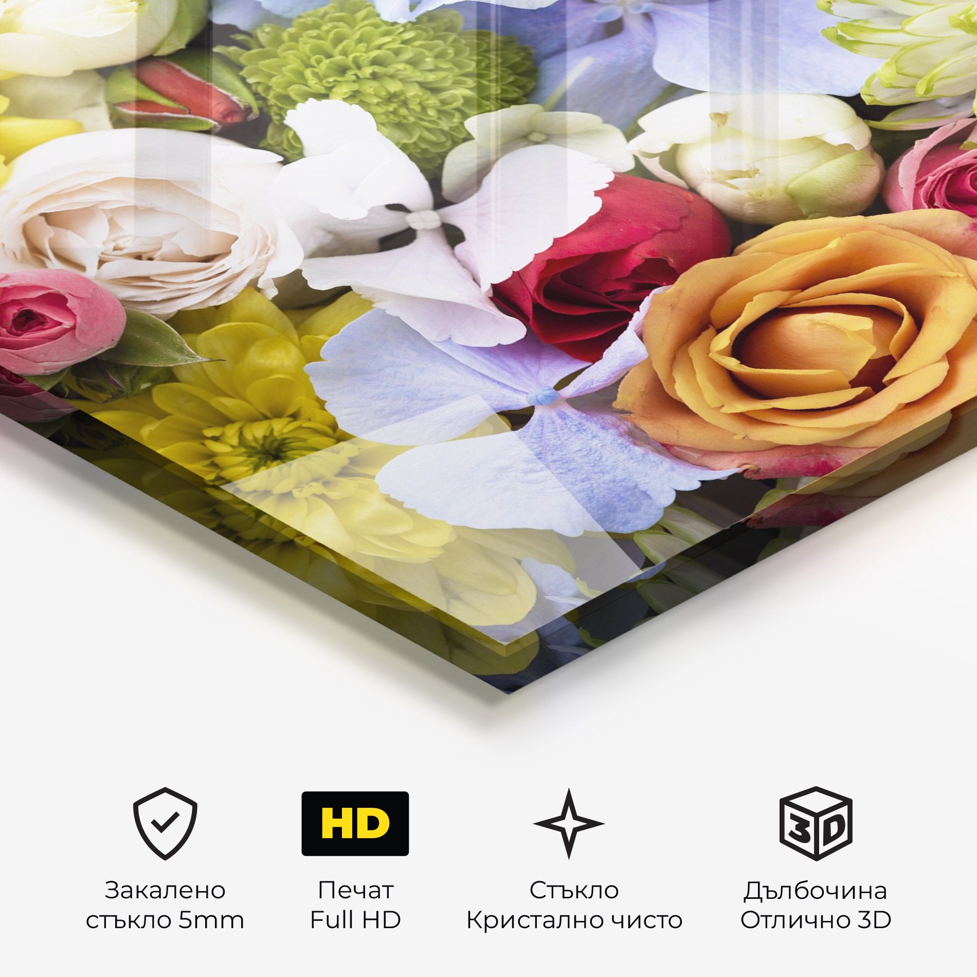 Color Mix Flower Bouquet mockup 3