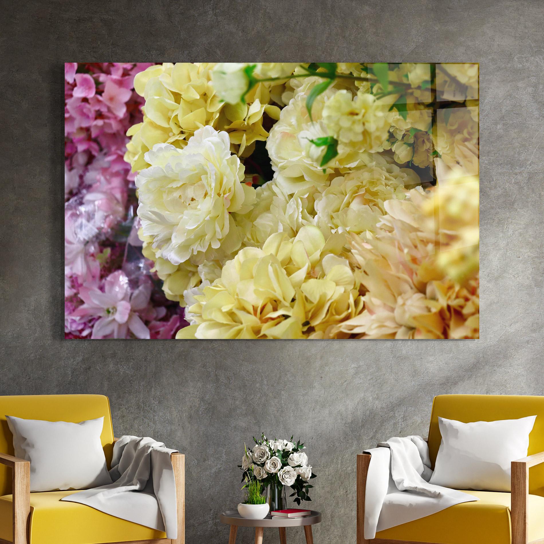 Стъклена картина Beautiful Yellow Pastel mockup 4