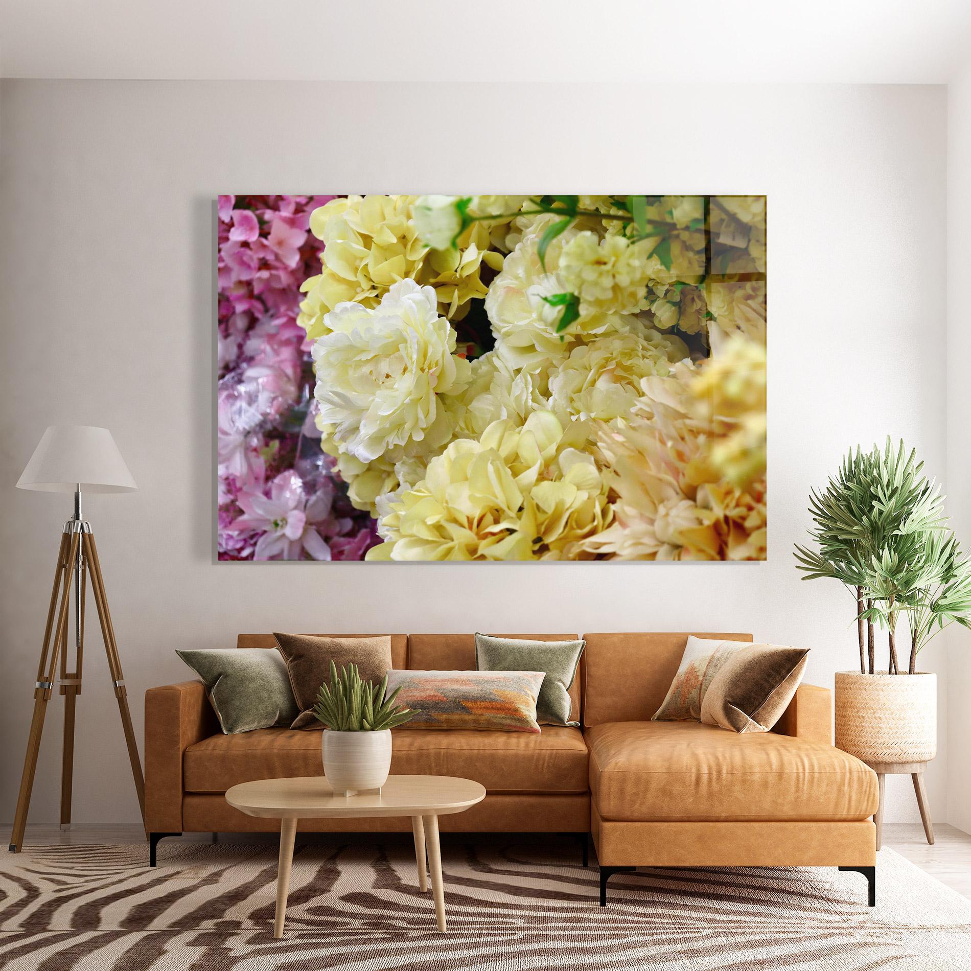 Стъклена картина Beautiful Yellow Pastel mockup 7