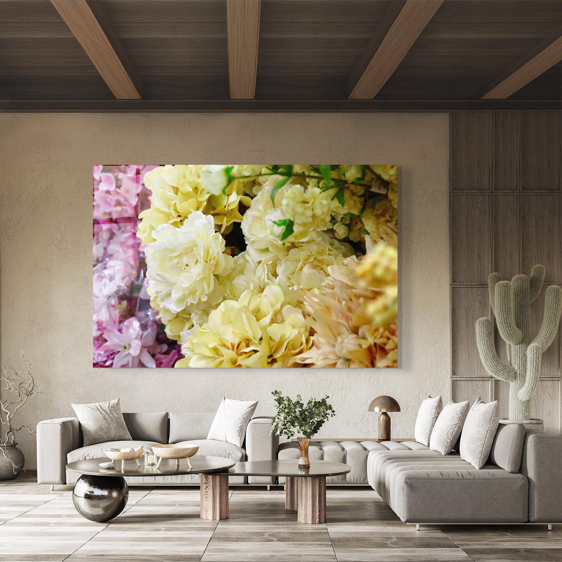 Стъклена картина Beautiful Yellow Pastel mockup 8