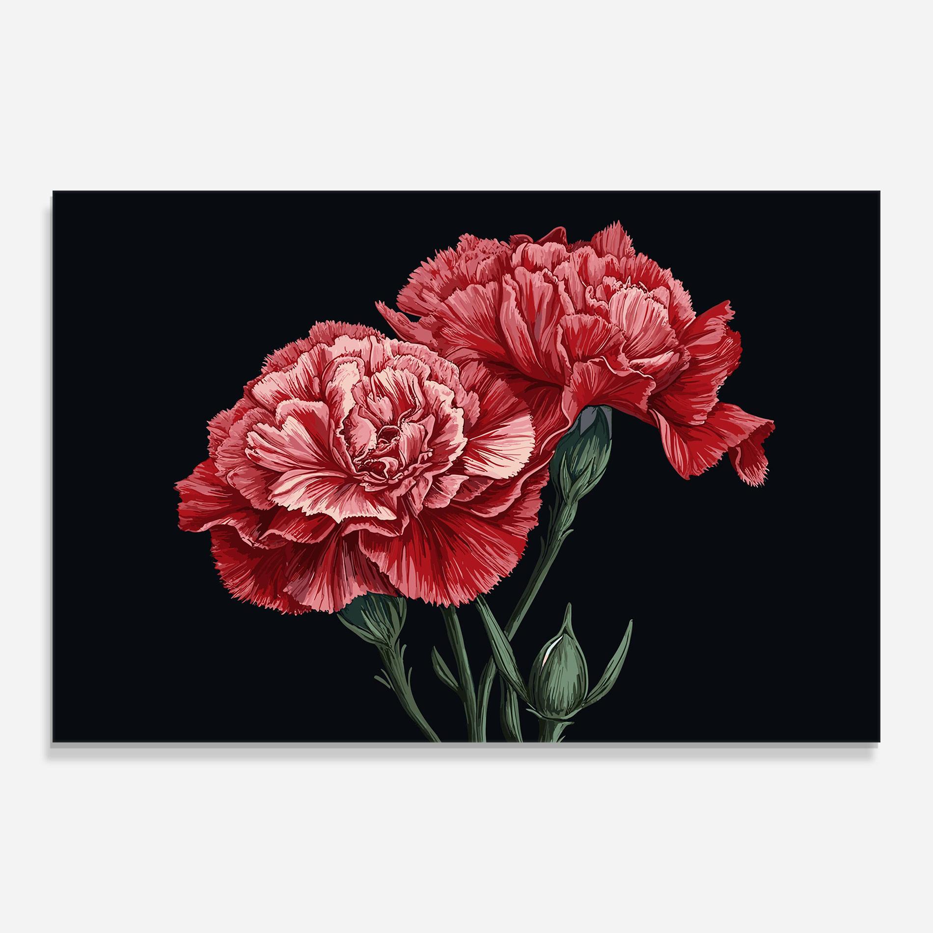 Стъклена картина Beautiful Peony mockup 0