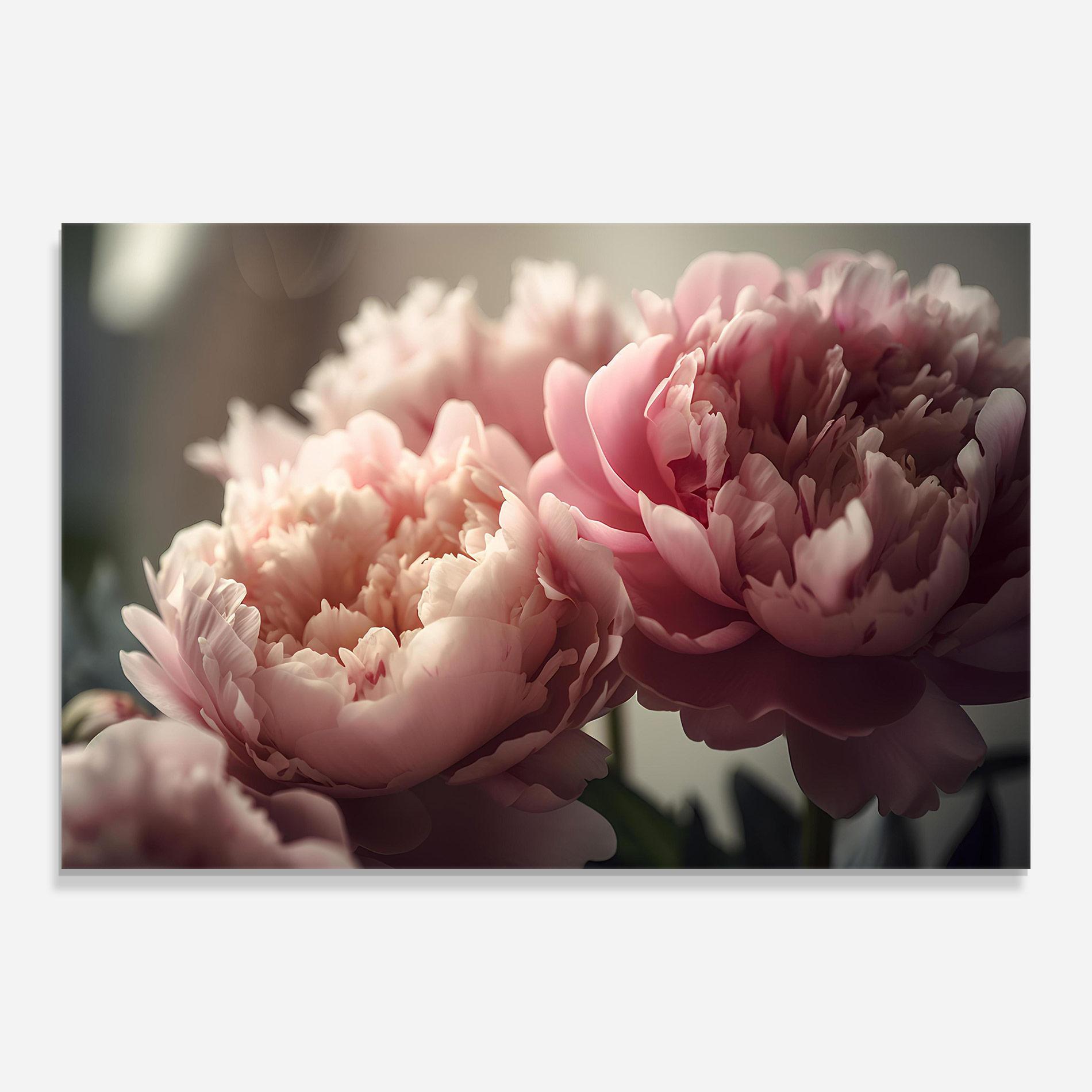Стъклена картина Cream Dreamy Peony mockup 0