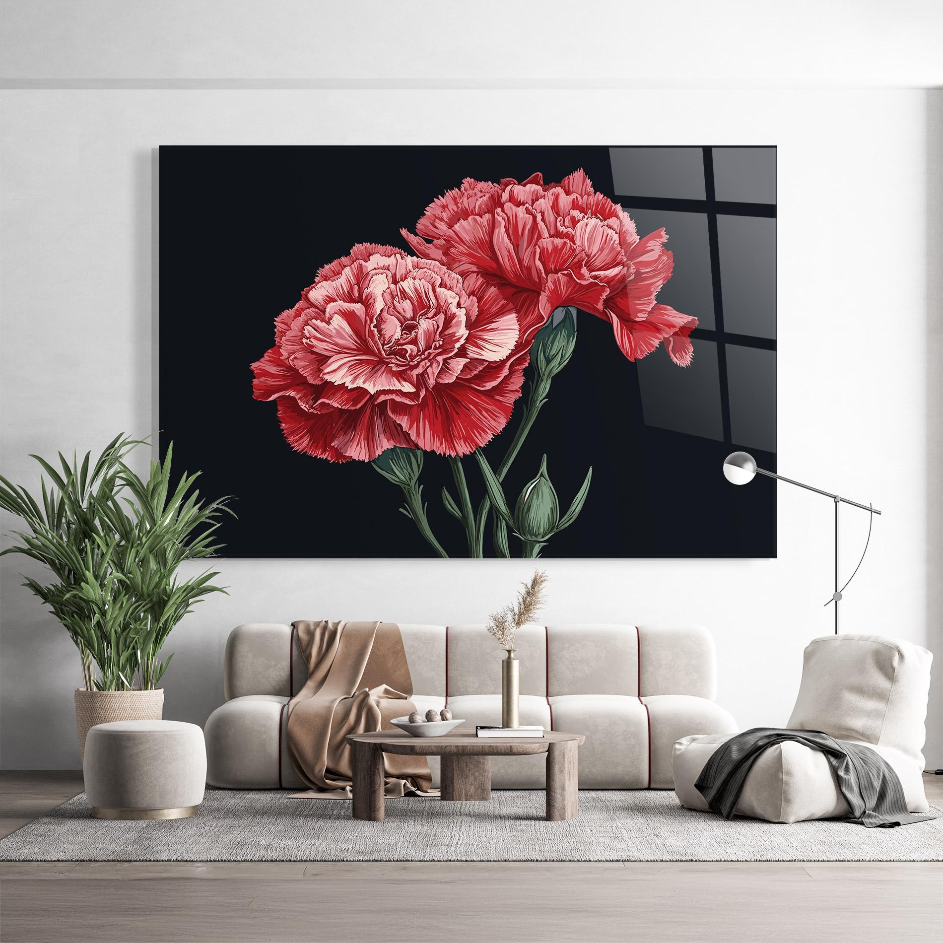 Стъклена картина Beautiful Peony mockup 9