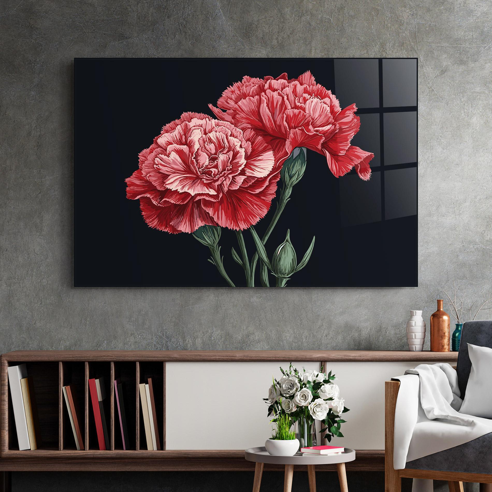 Стъклена картина Beautiful Peony mockup 2