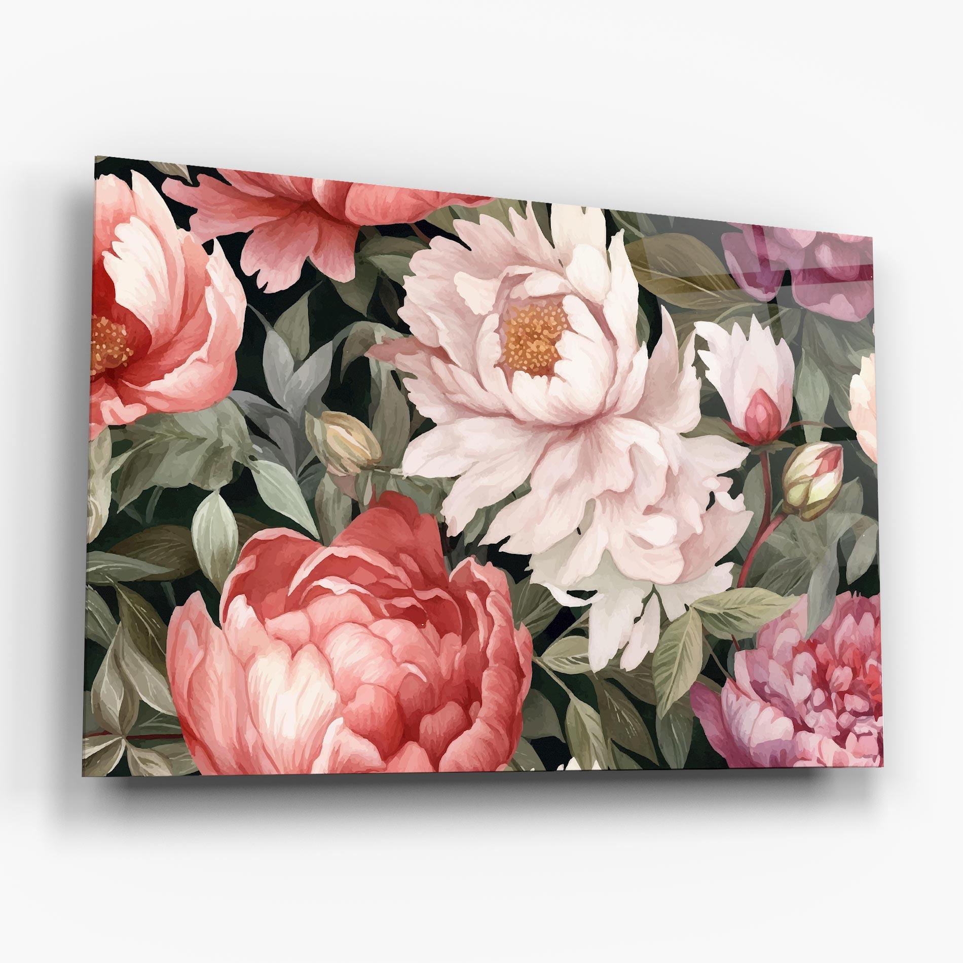 Стъклена картина Light Peony Art mockup 6
