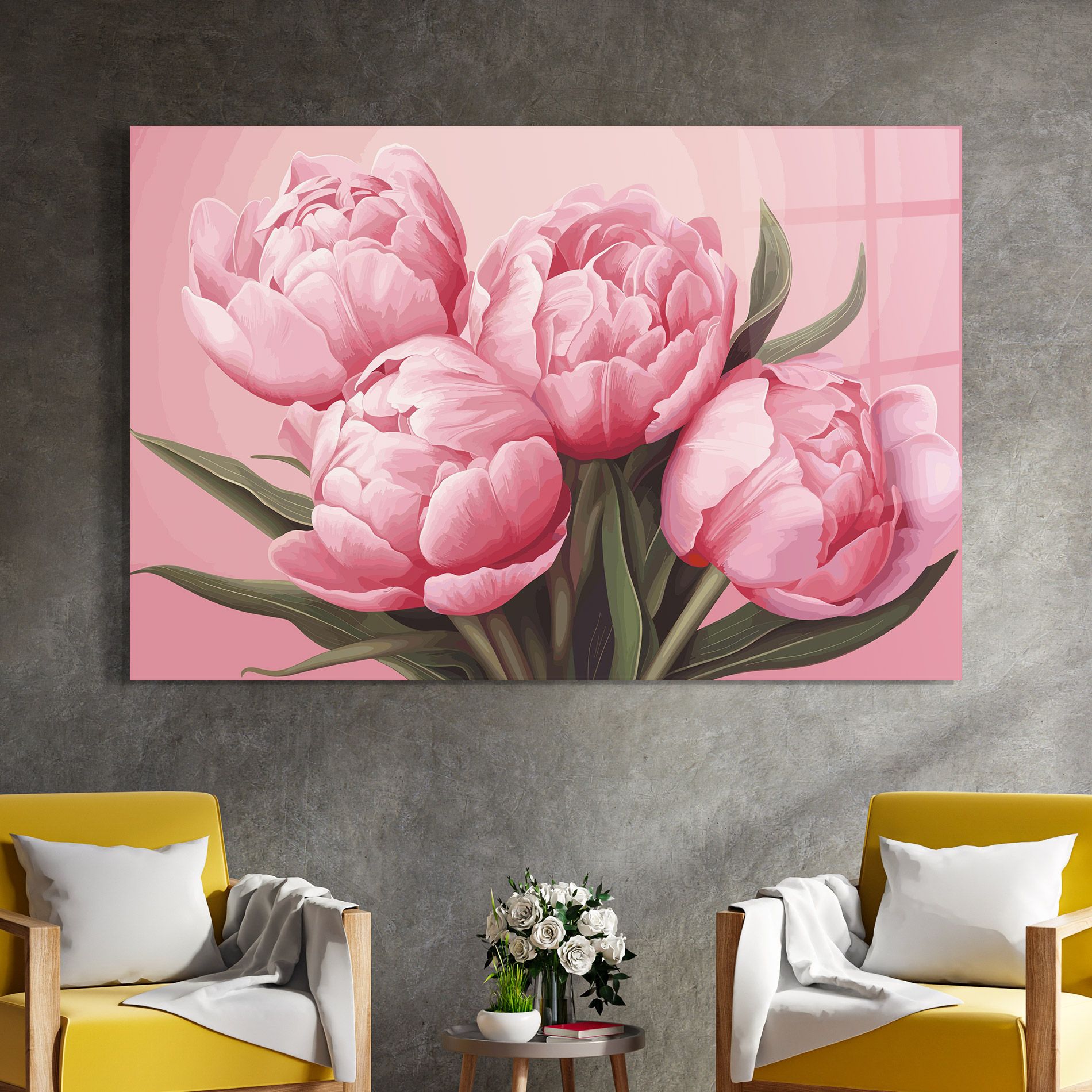 Peony On Pink mockup 4