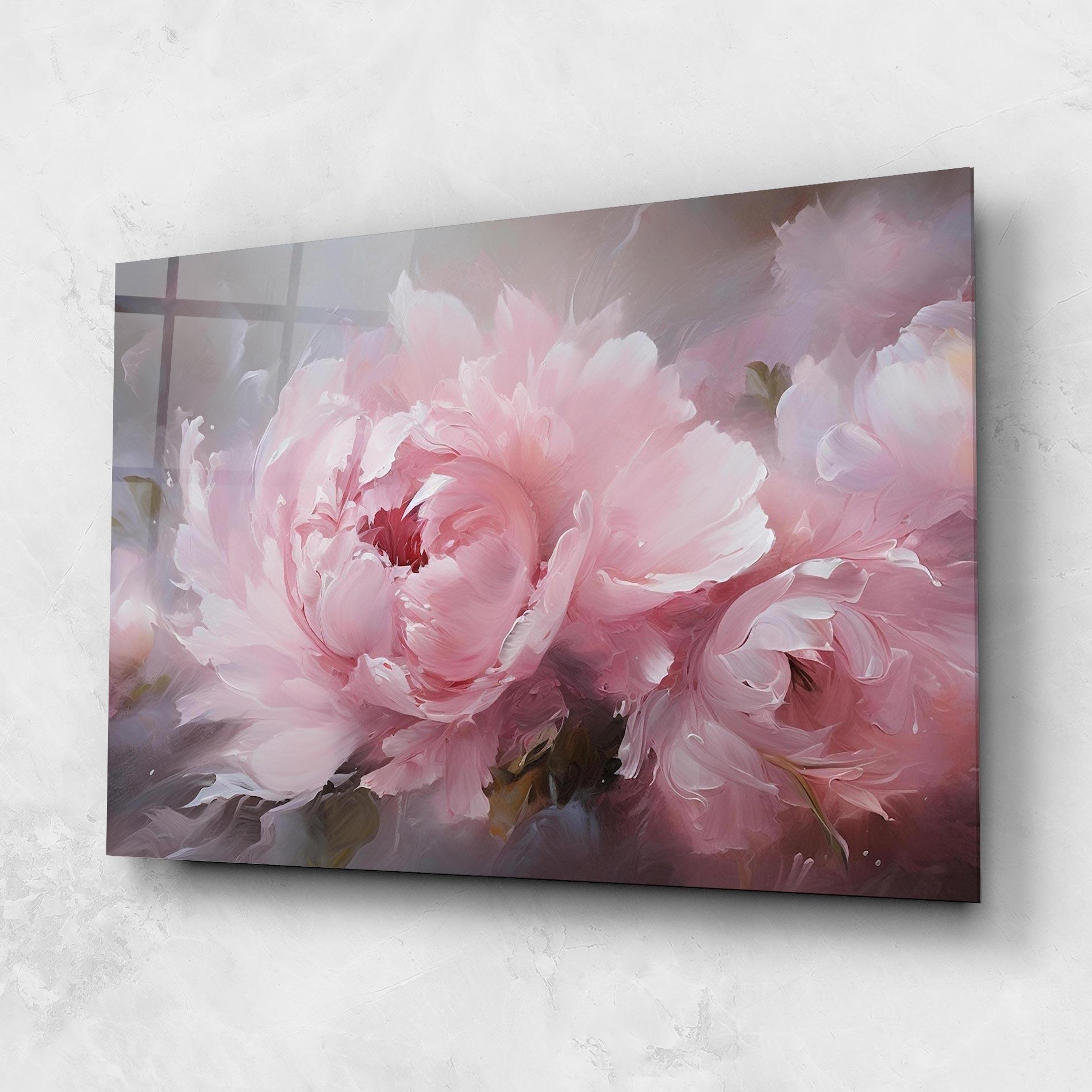 Стъклена картина Dreamy Painting Peony mockup 1