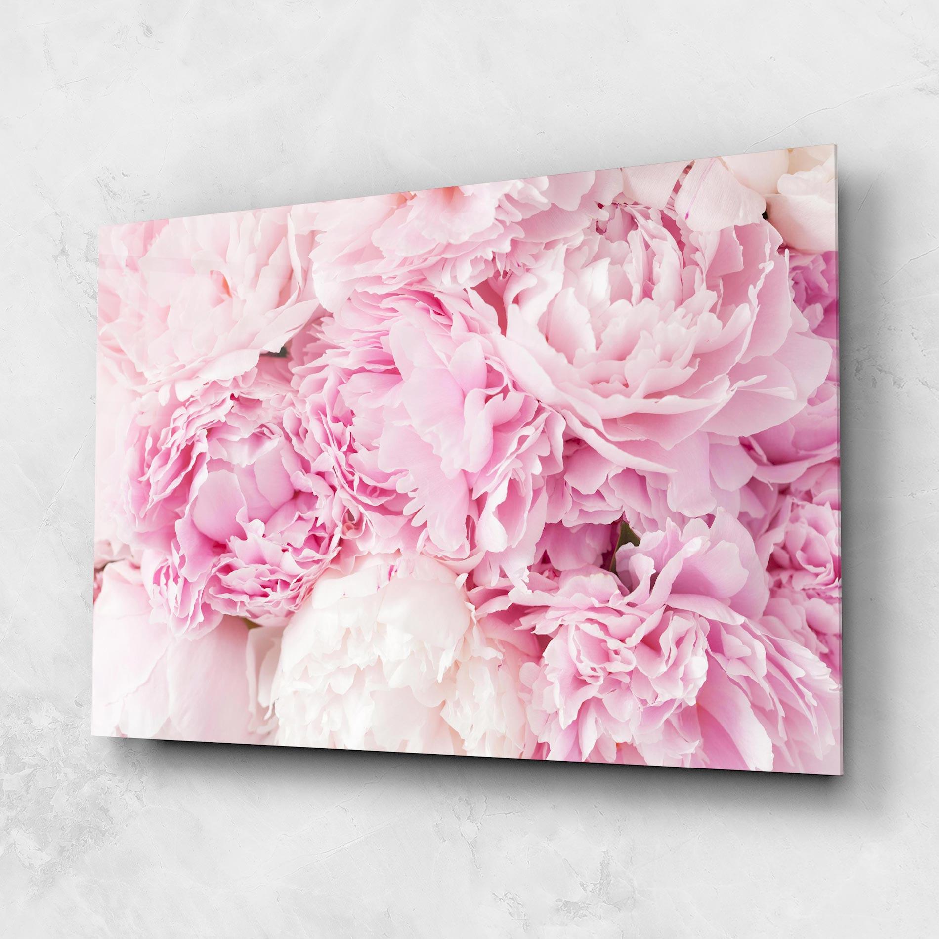 Стъклена картина Dreamy Pink Pastel Peony mockup 1