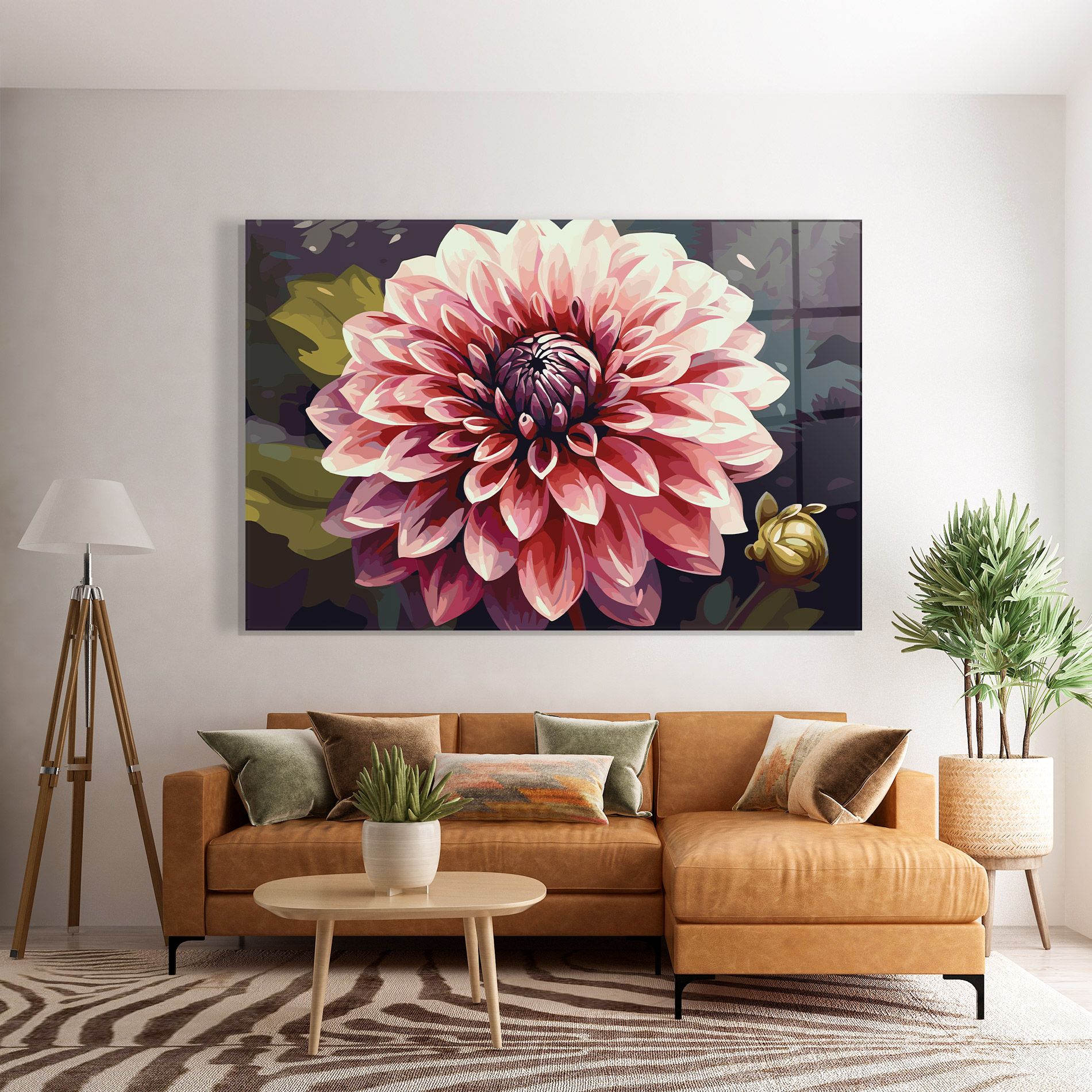 Open Pink Flower mockup 7