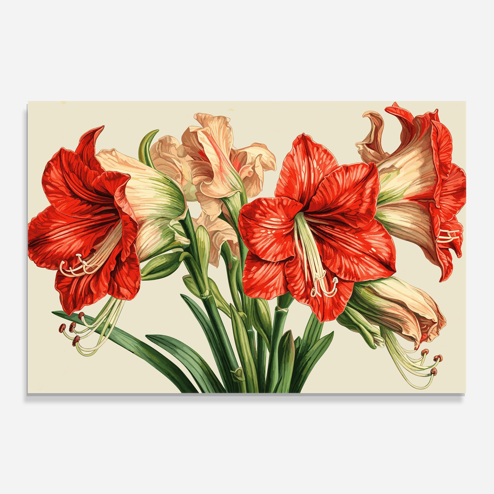 Стъклена картина Orange Cream Lily mockup 0