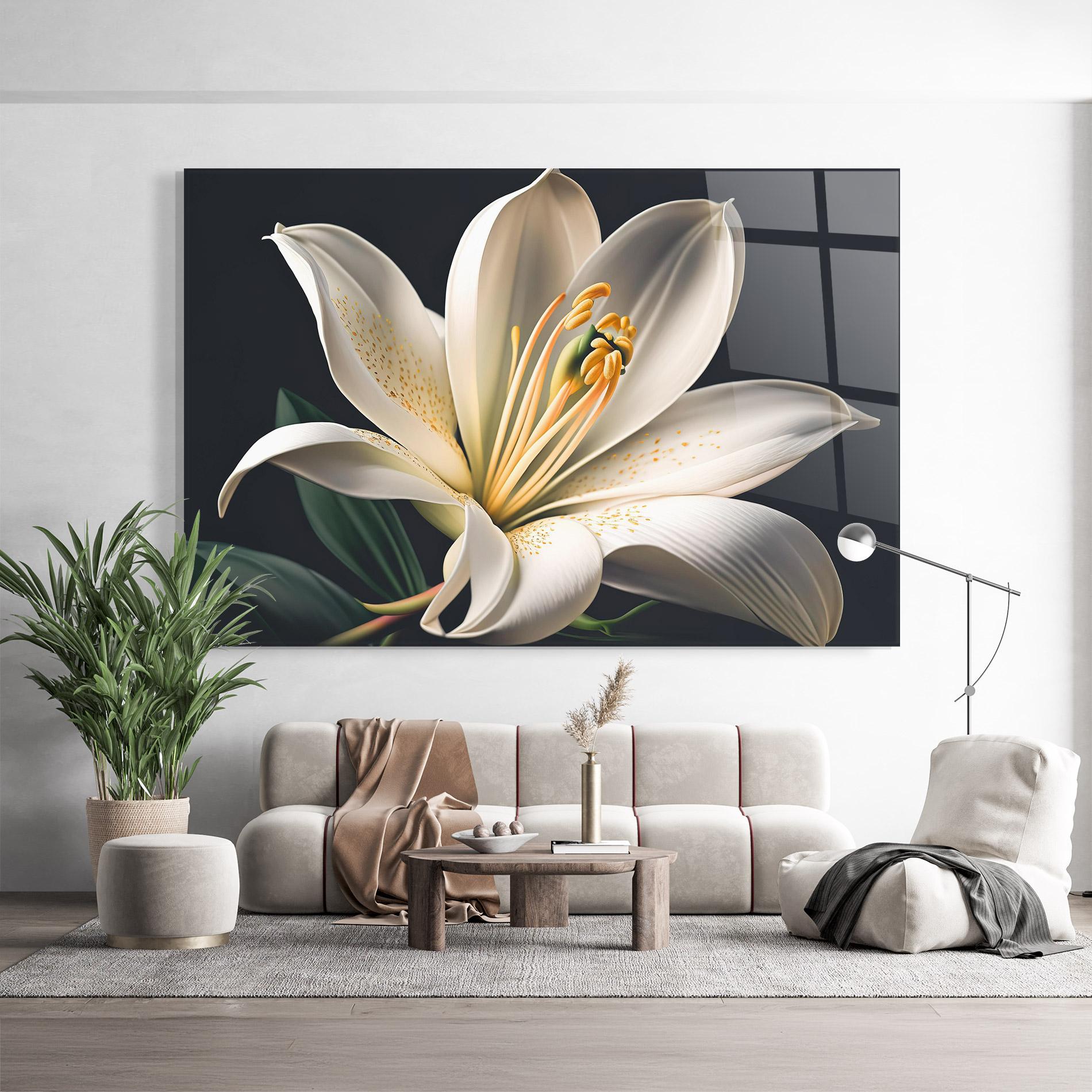 Стъклена картина Big Lily View mockup 9