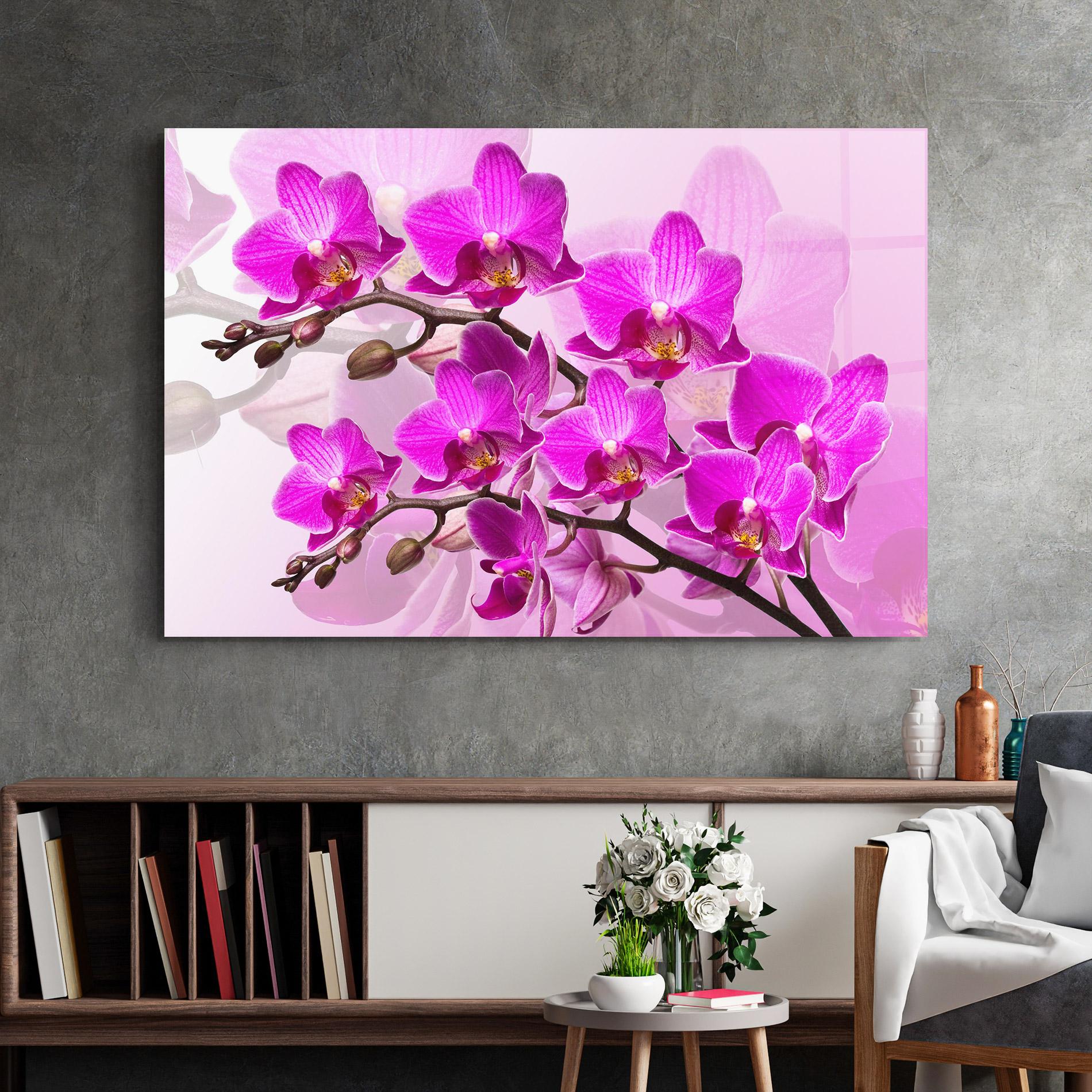 Стъклена картина Flori Roz mockup 2