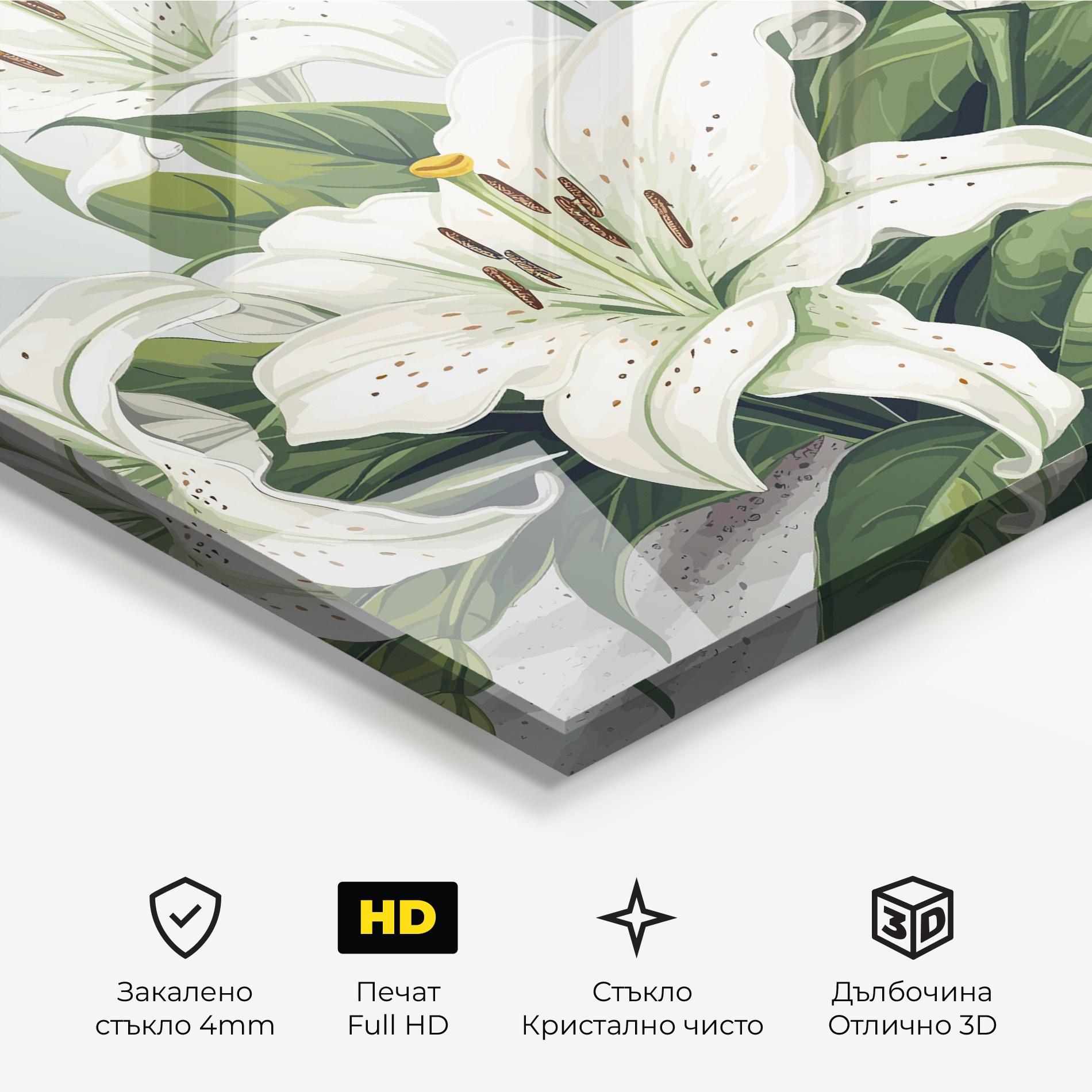 Стъклена картина Light Lily Art mockup 3