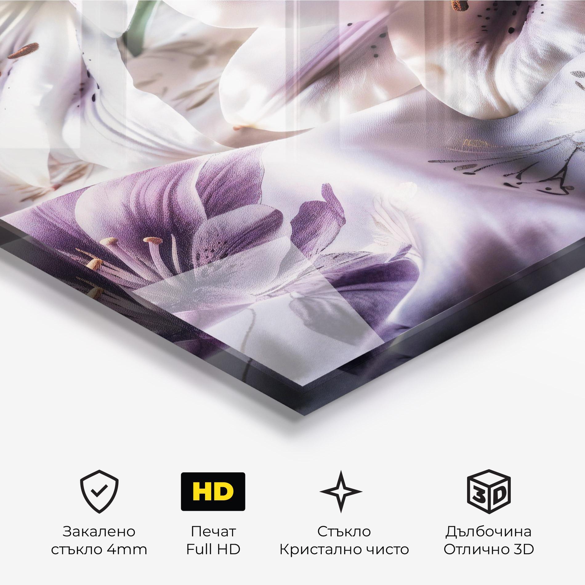 Стъклена картина Light Purple Lily mockup 3