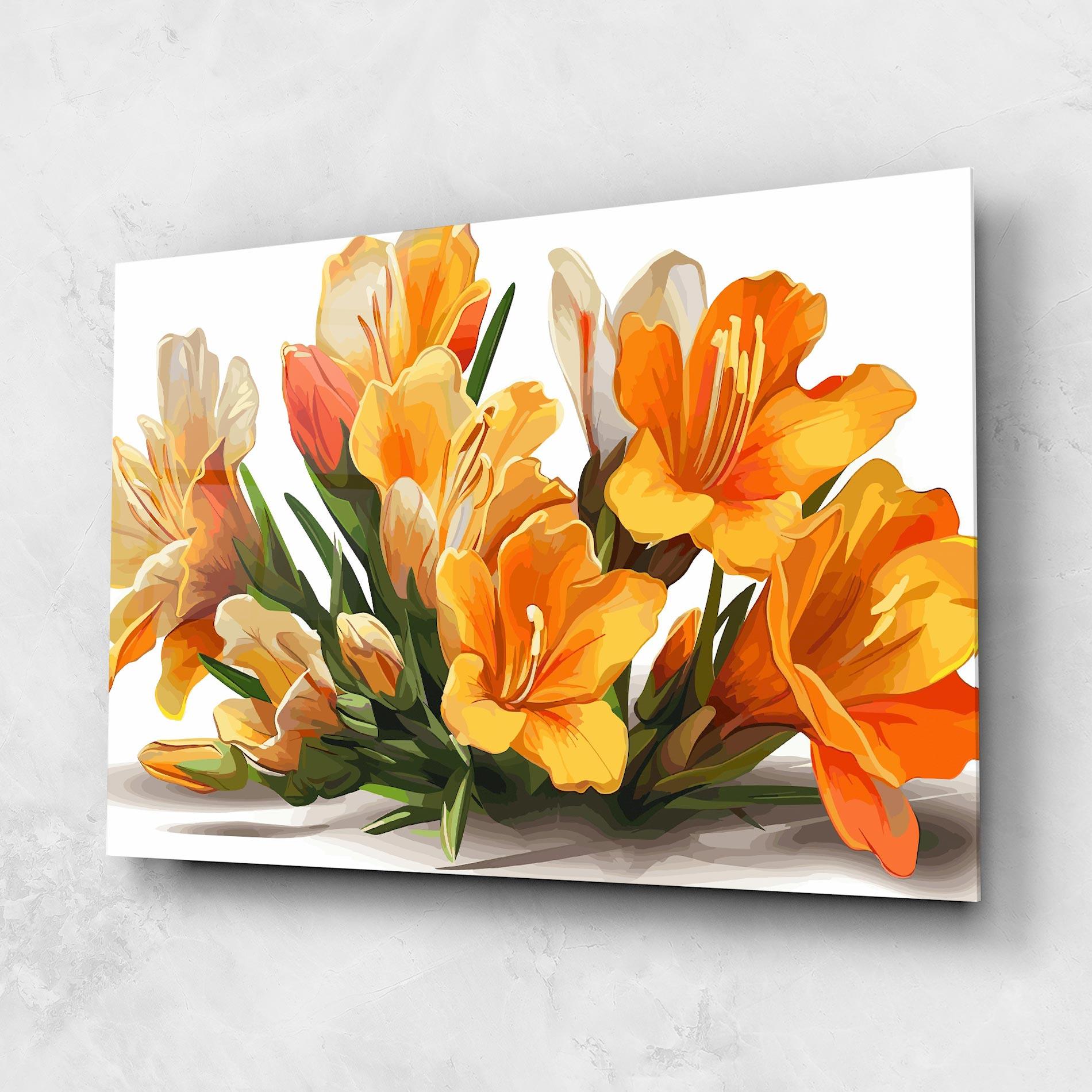 Стъклена картина Orange Lily Art mockup 1