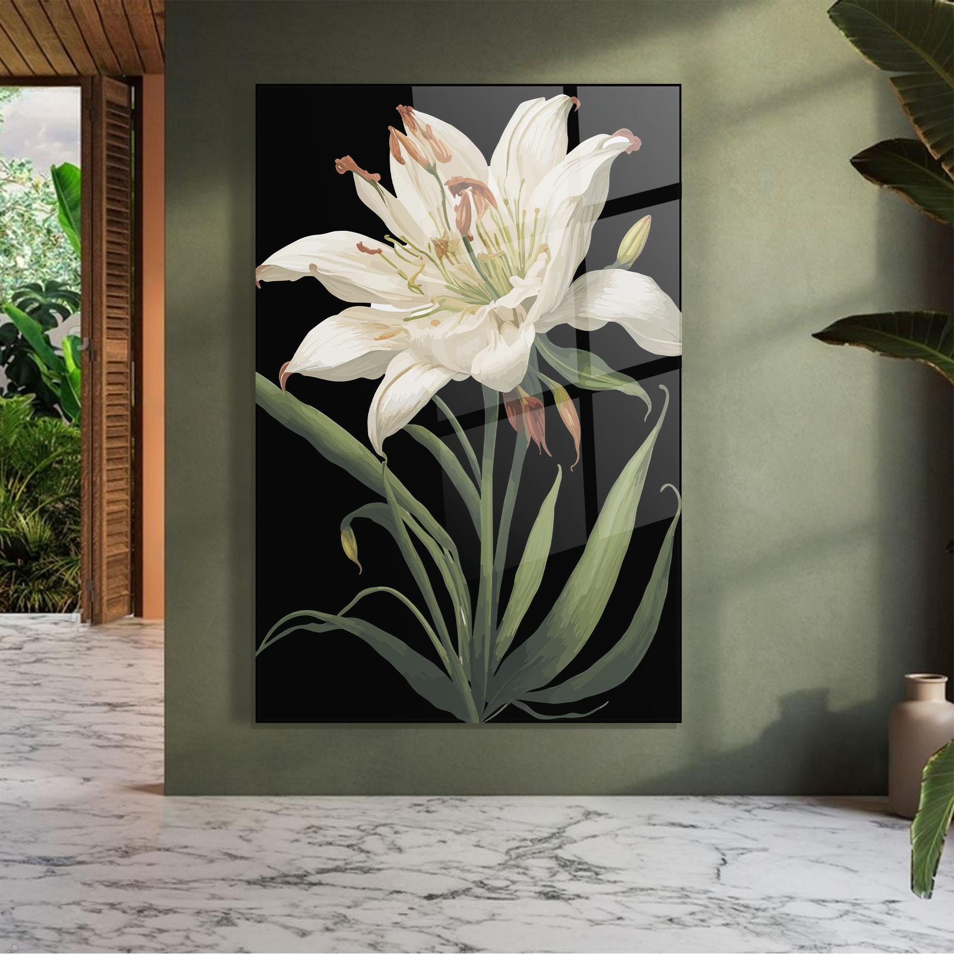 Стъклена картина Columbia White Lily mockup 7
