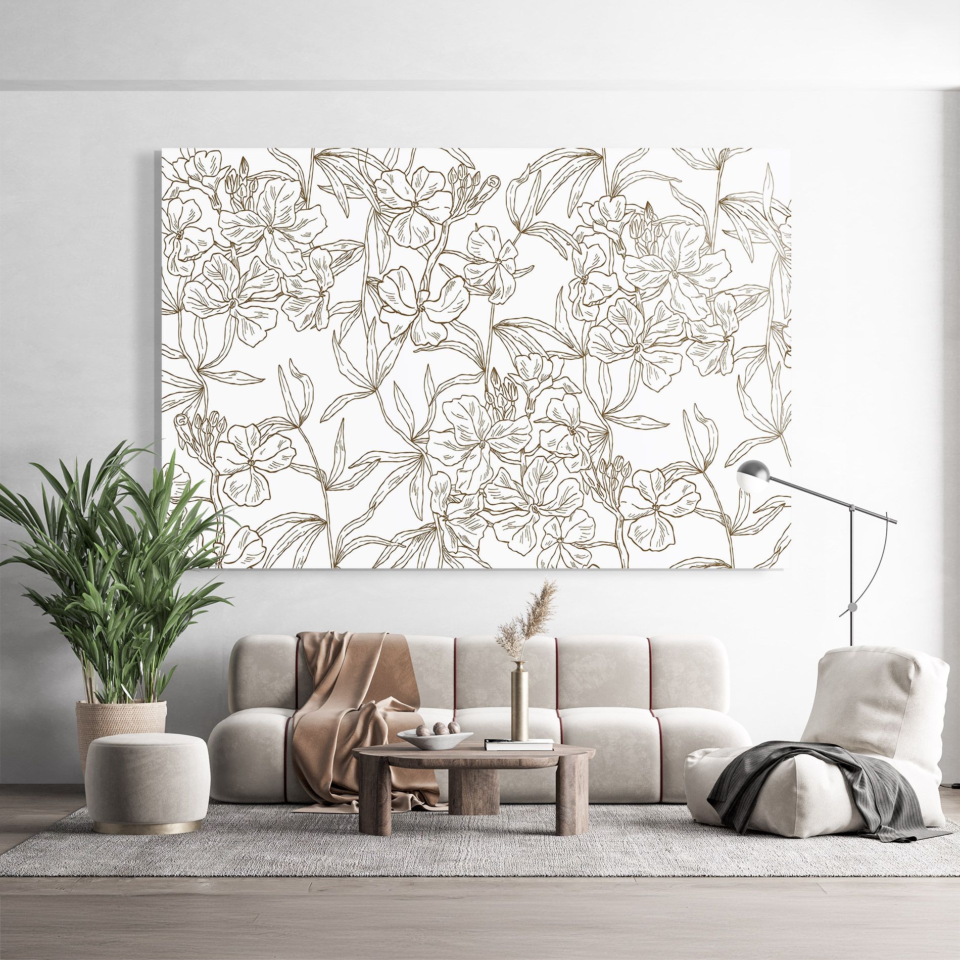 Flower Brown Line mockup 9