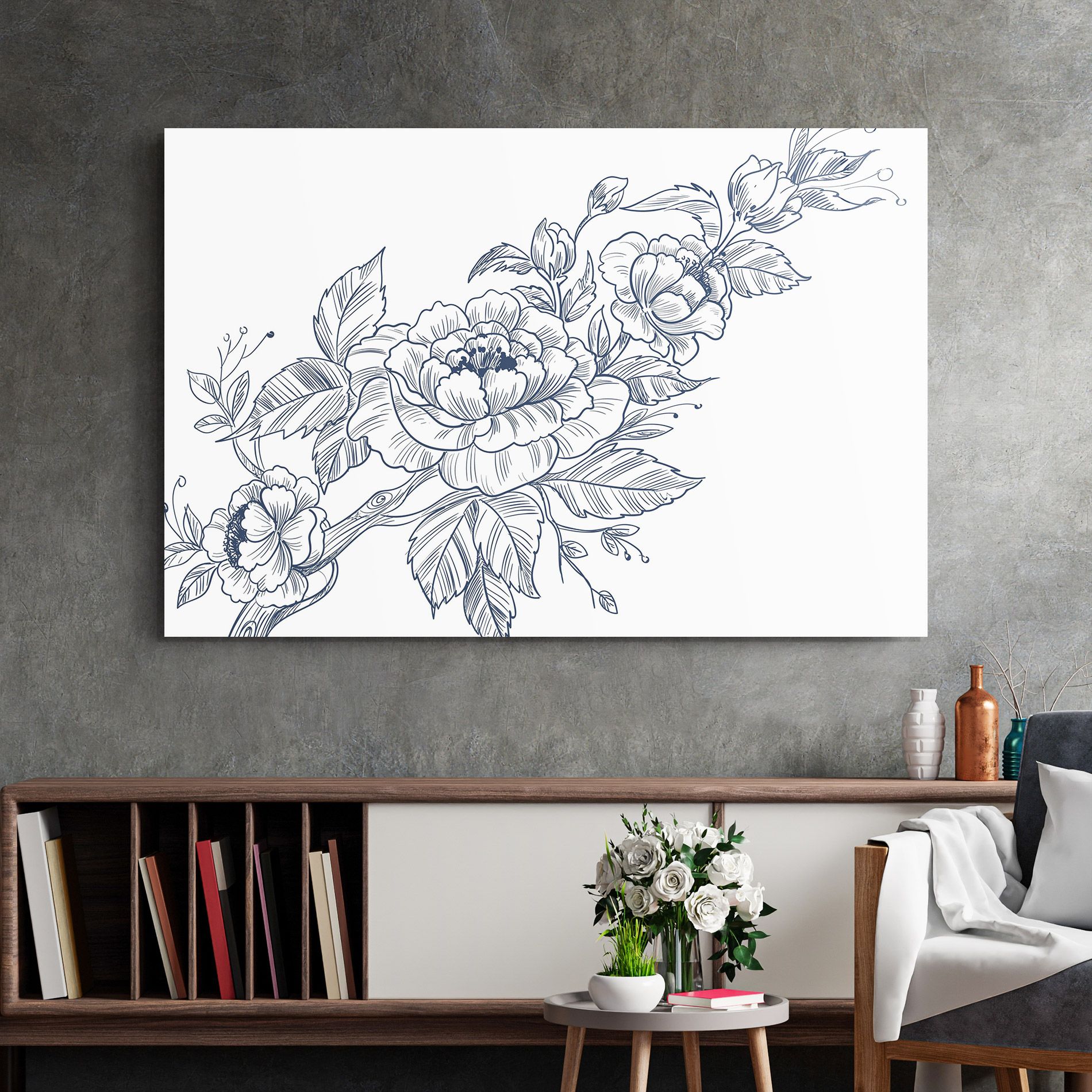 Blue Line Roses mockup 2