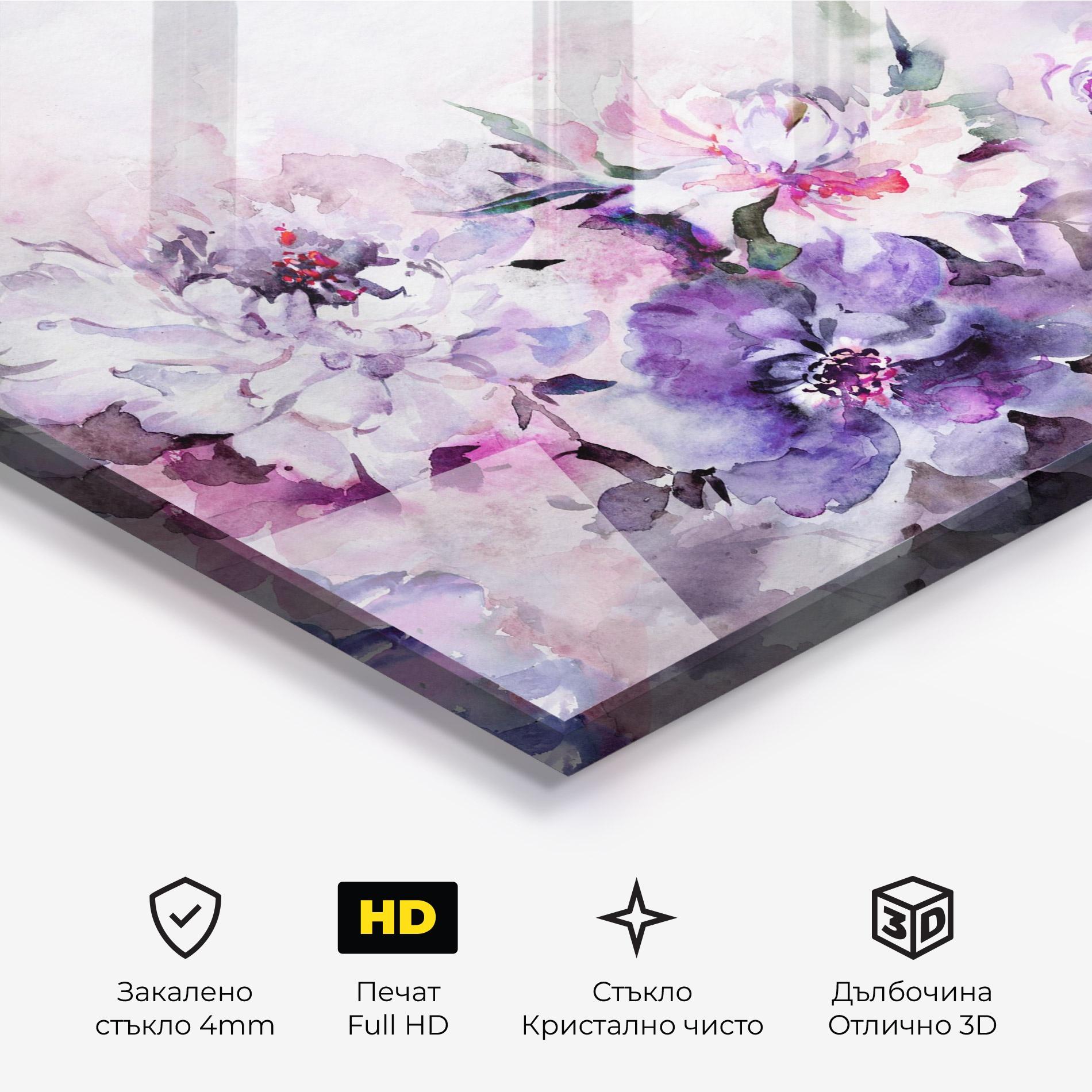 Стъклена картина Buchet Multicolor mockup 3