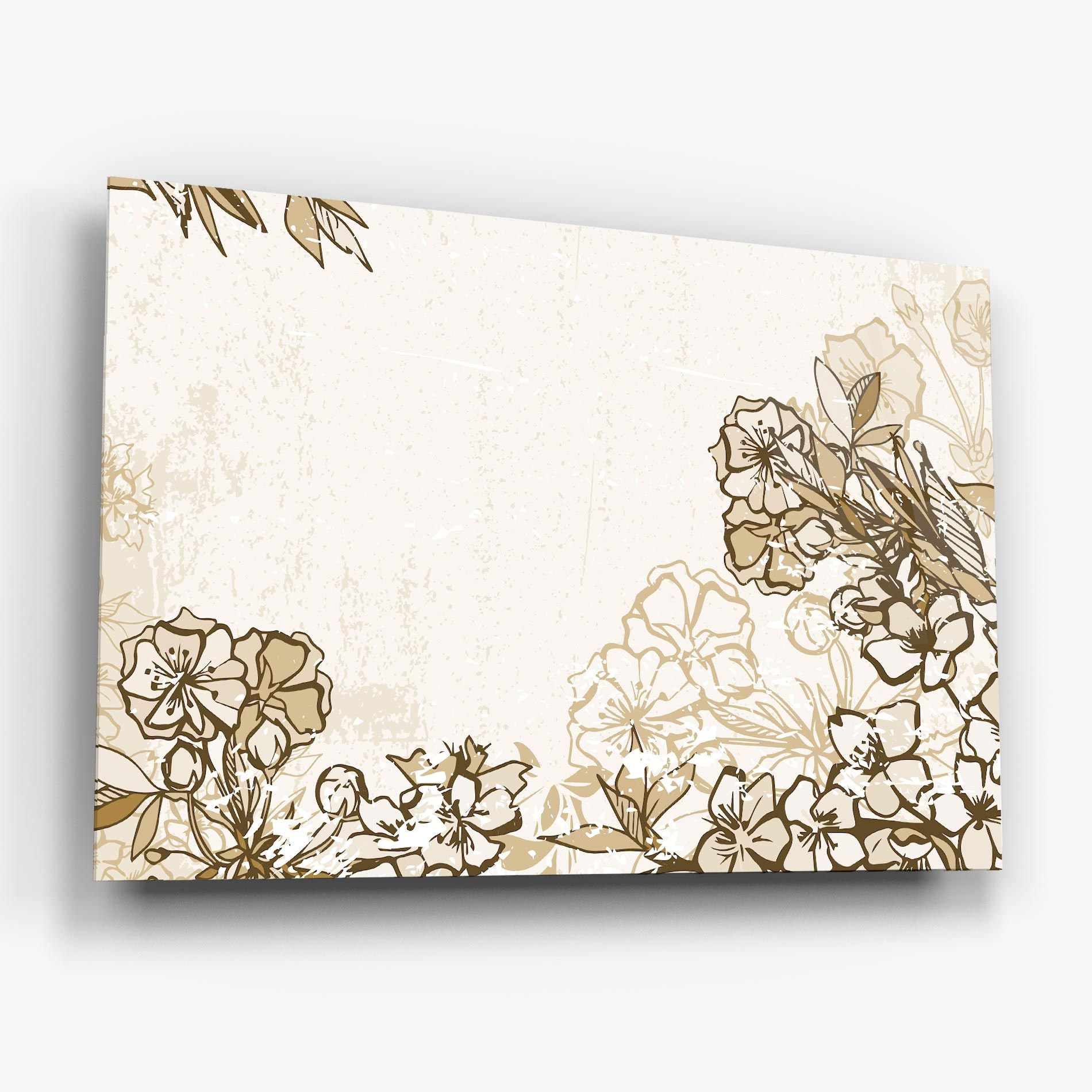 Cream Brown Flower mockup 6