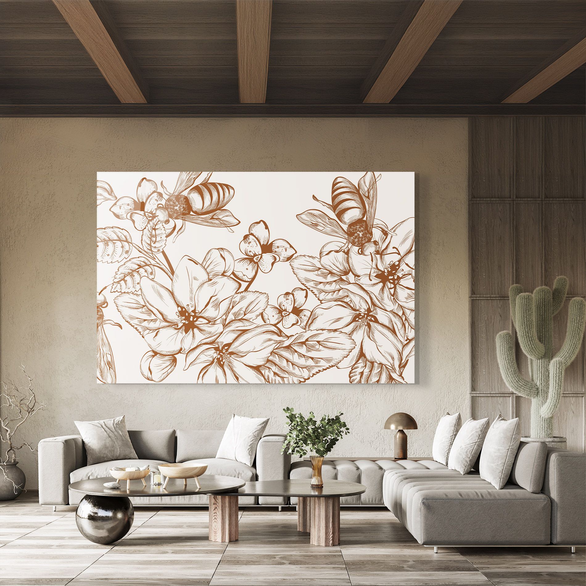 Bee Flower Line mockup 8