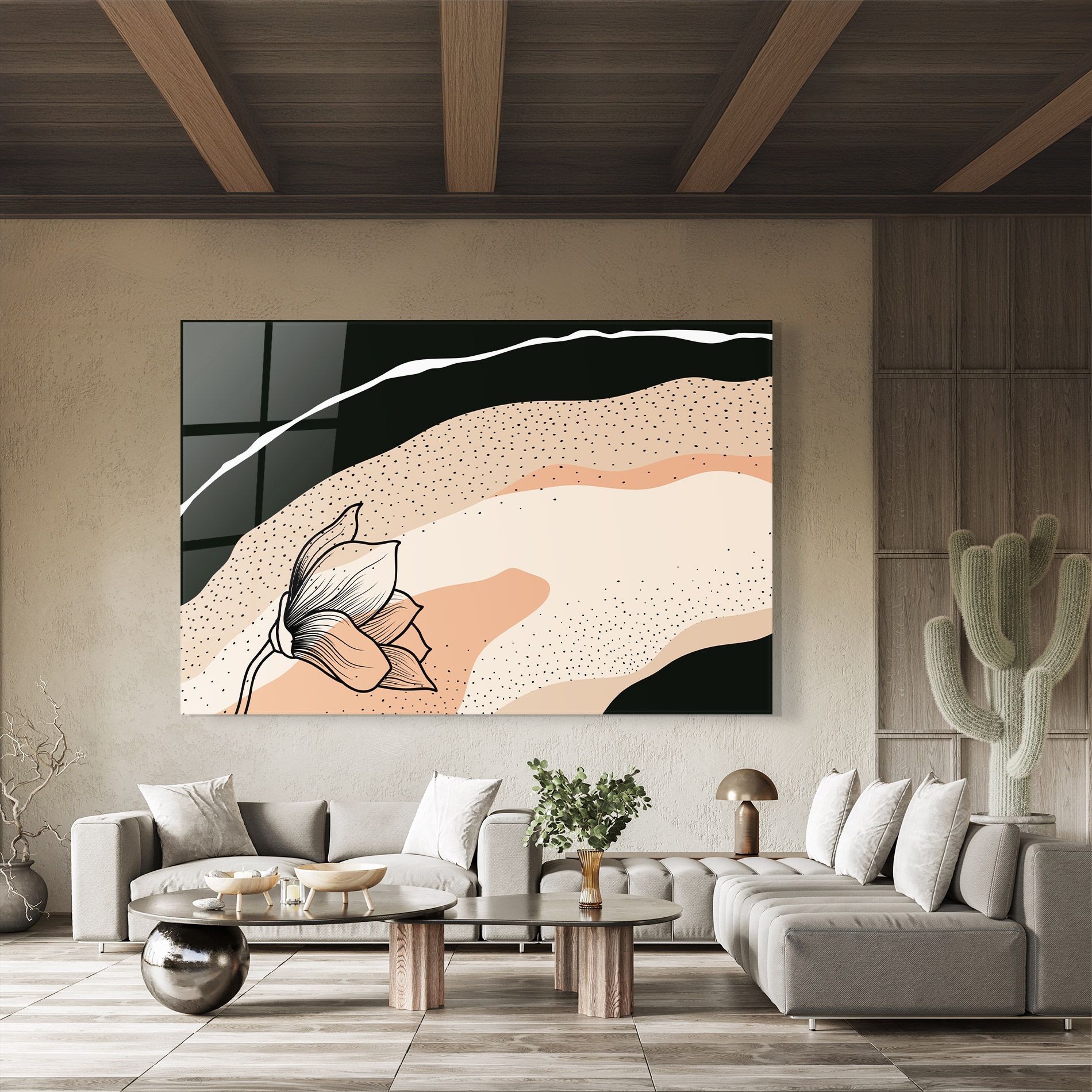 Black Line Art Plant mockup 8