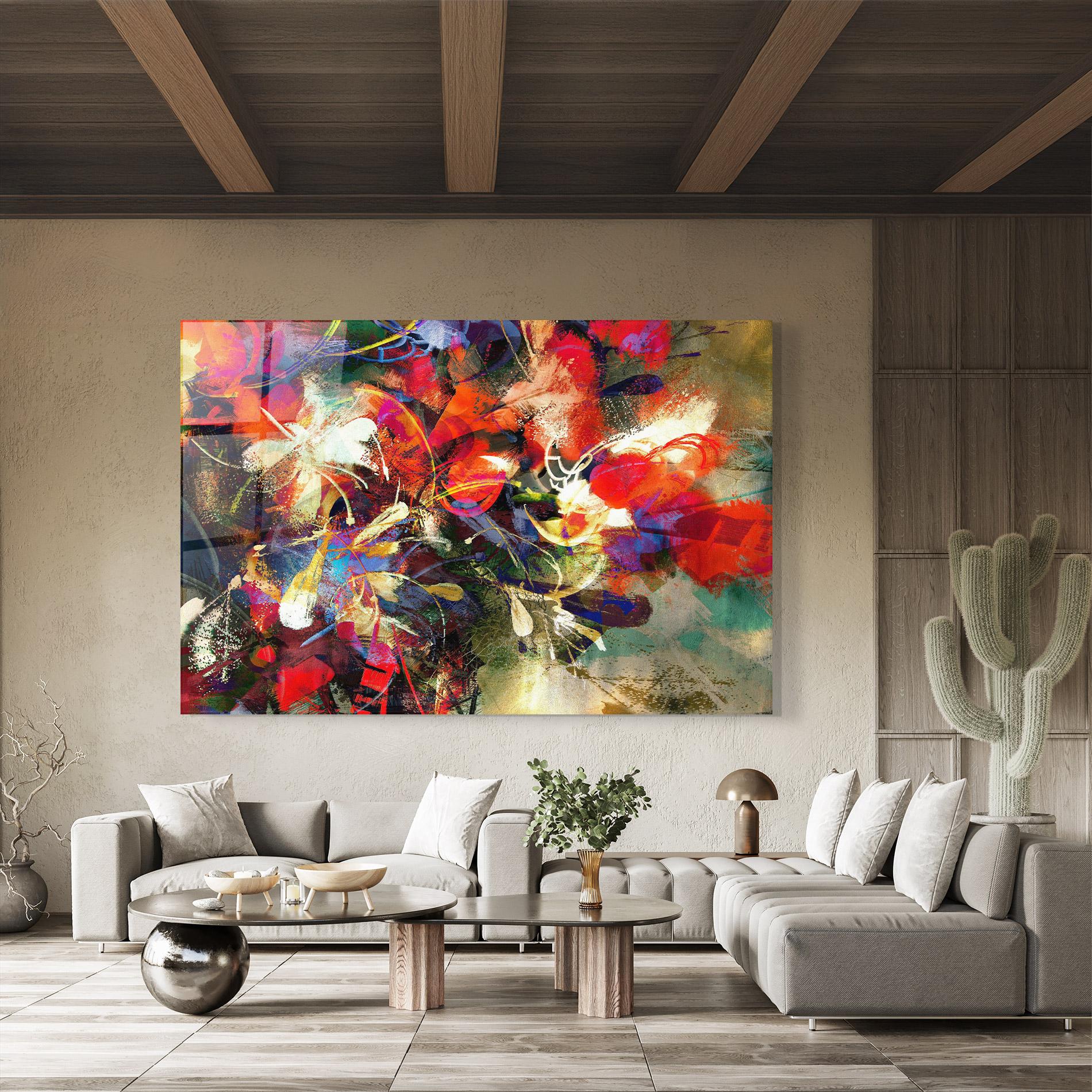 Стъклена картина Flori Abstracte mockup 8