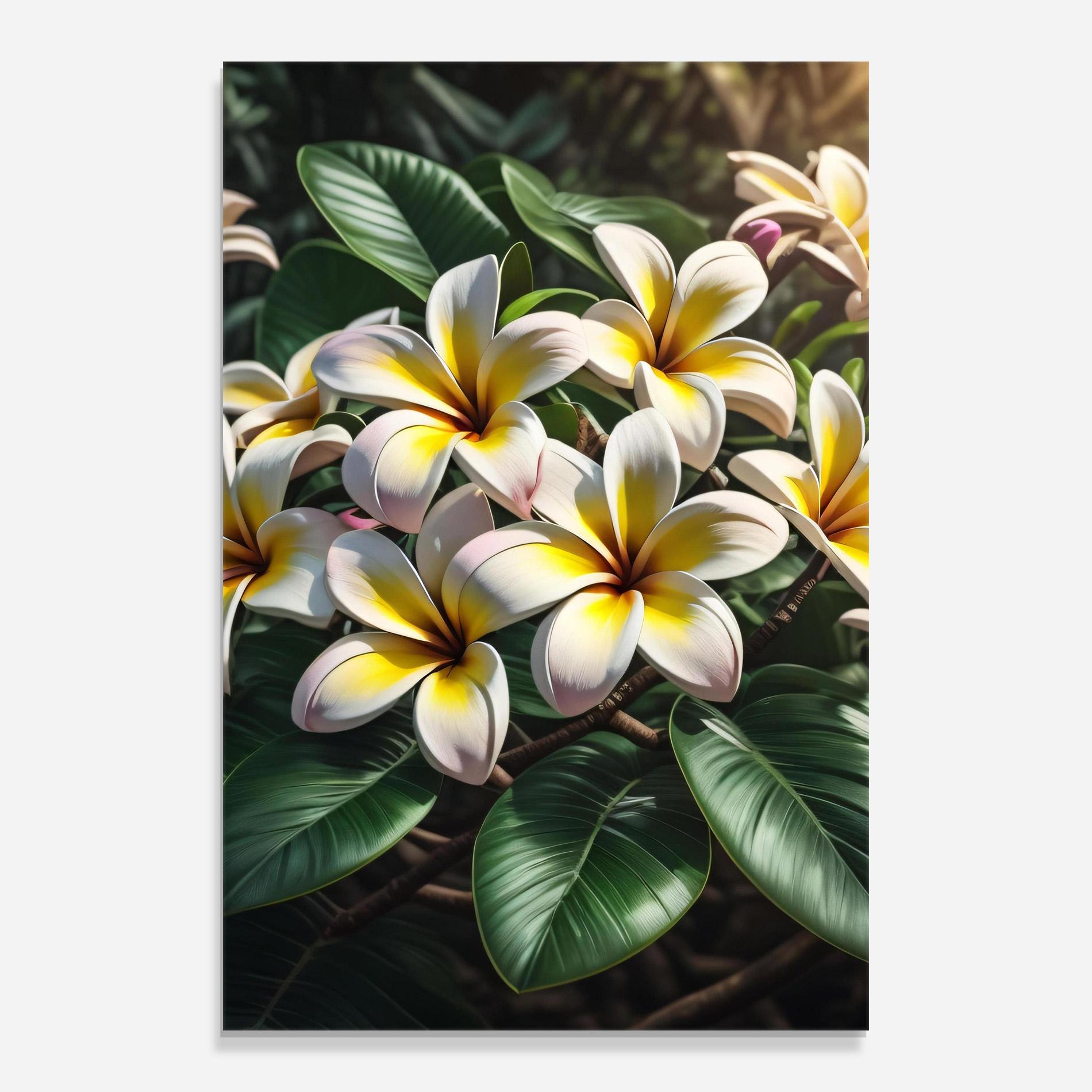 Стъклена картина Exotic White Yellow mockup 0