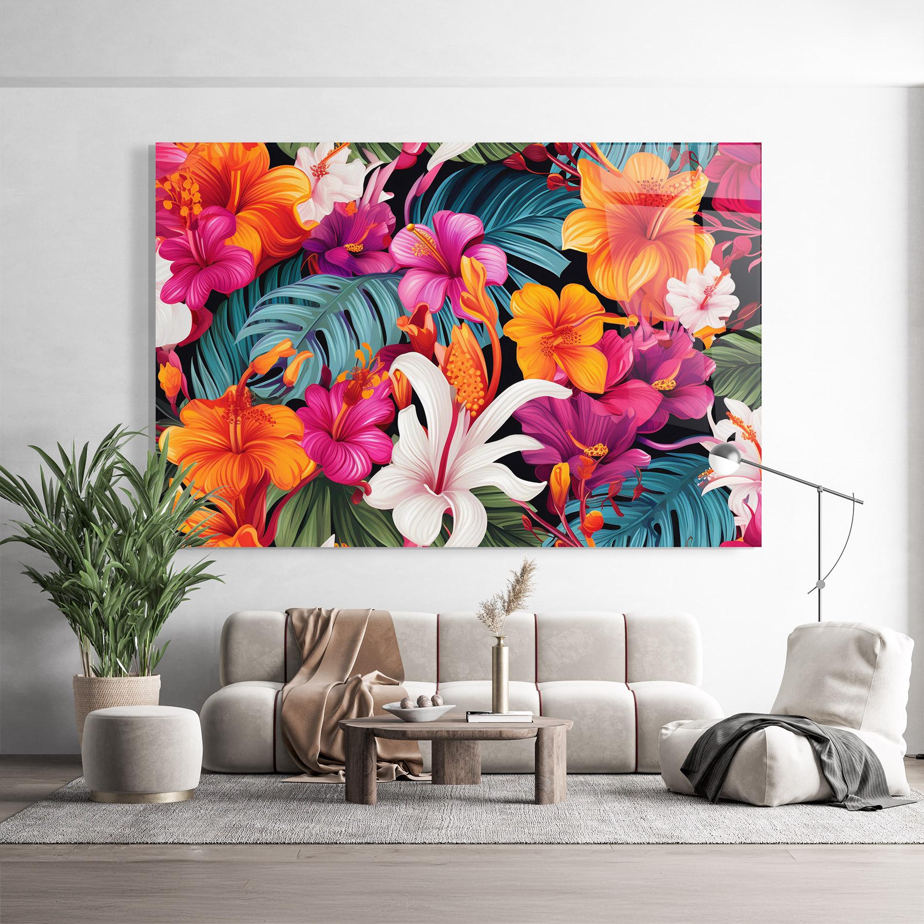 Стъклена картина Exotic Patern mockup 9