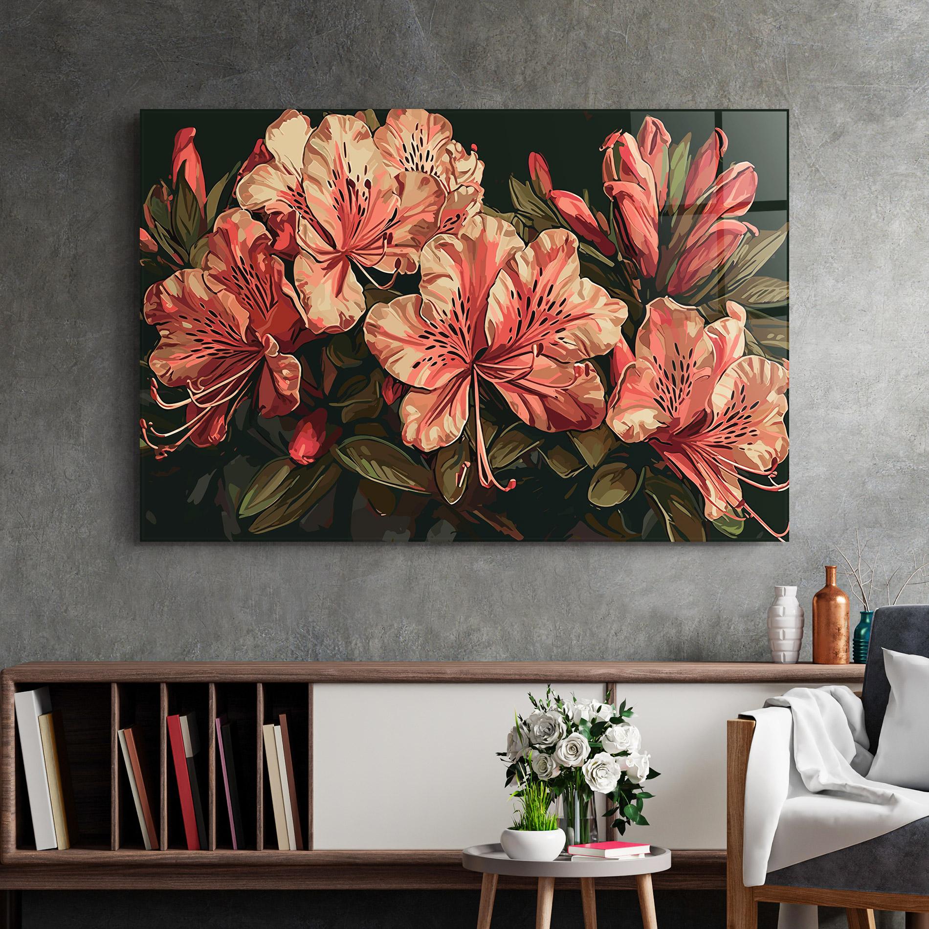 Стъклена картина Cream Exotic Art mockup 2