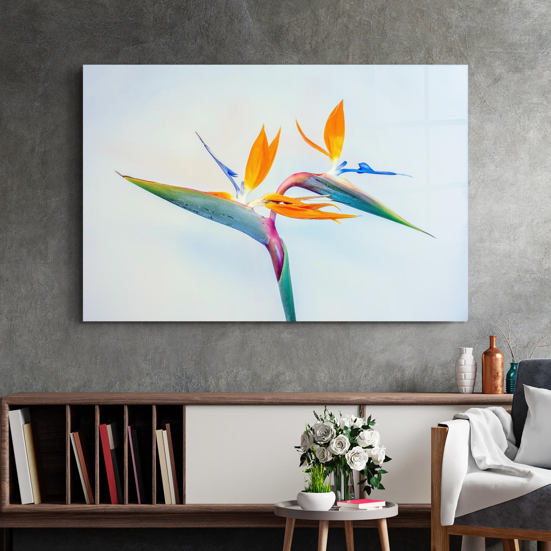 Стъклена картина Green Orange Exotic mockup 2