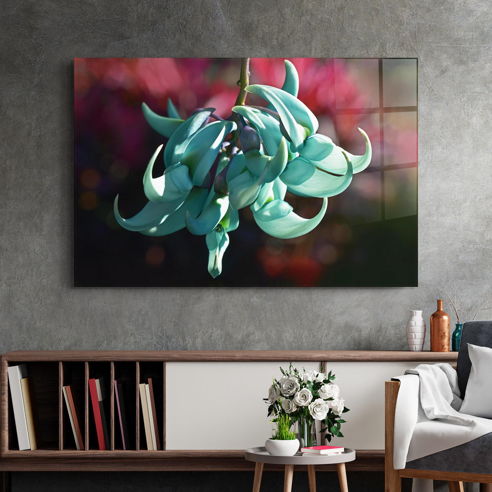 Стъклена картина Pastel Green Plant mockup 2