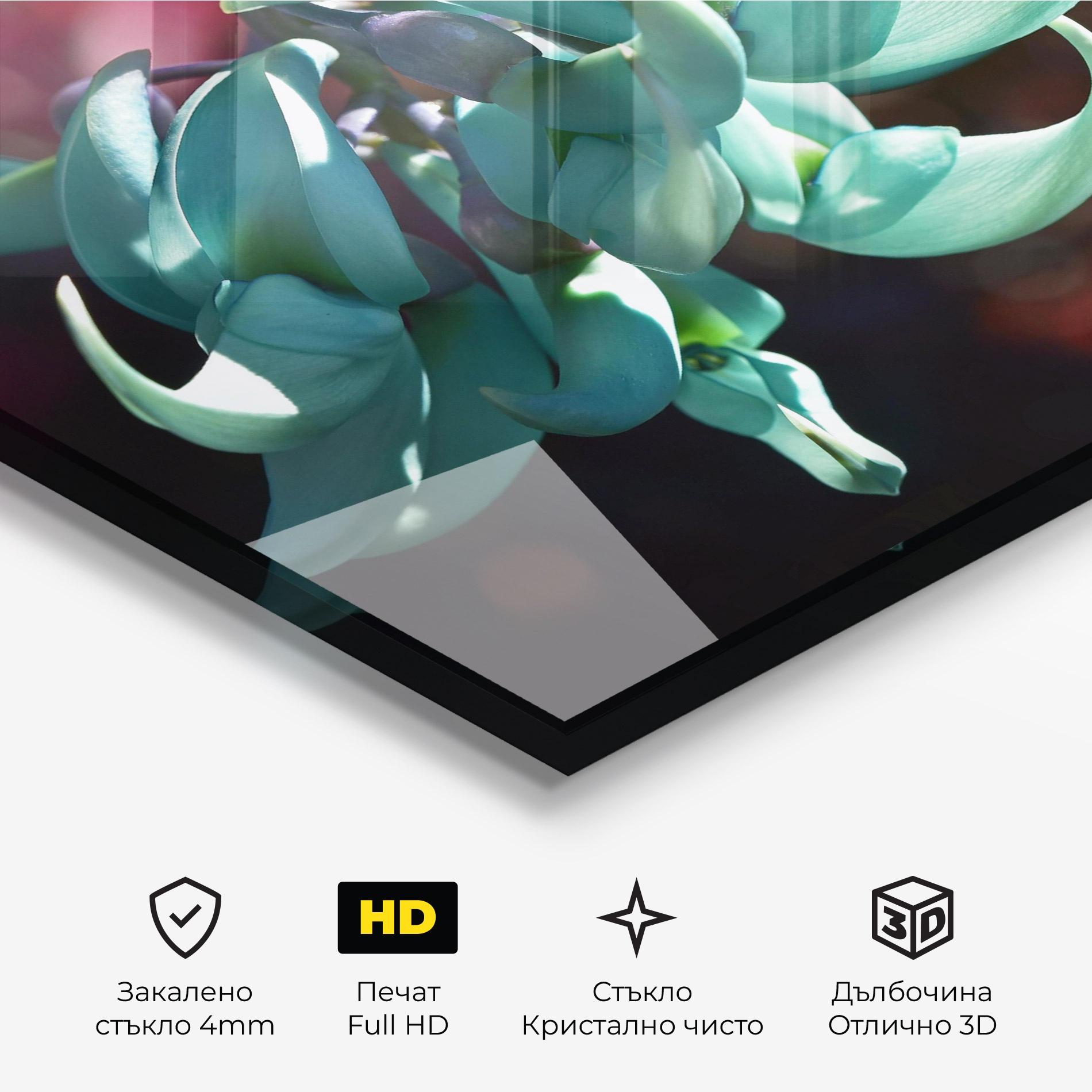 Стъклена картина Pastel Green Plant mockup 3