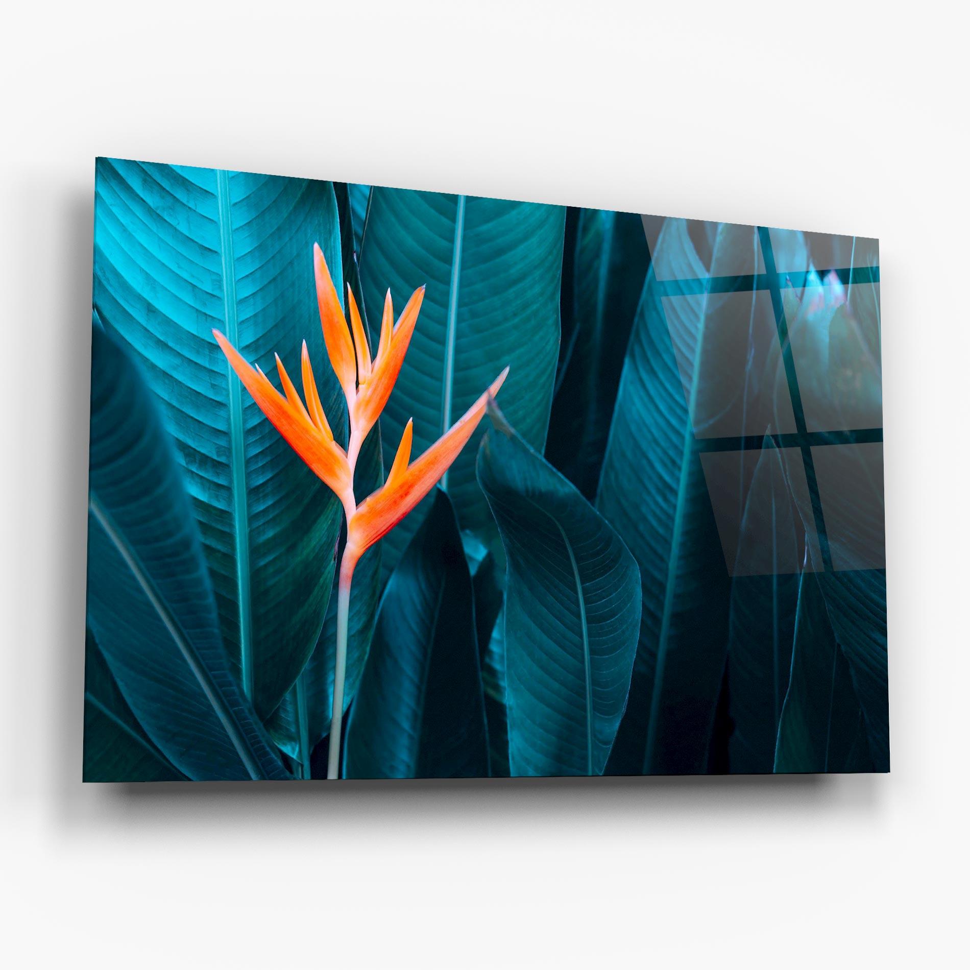 Стъклена картина Orange Green Exotic mockup 6