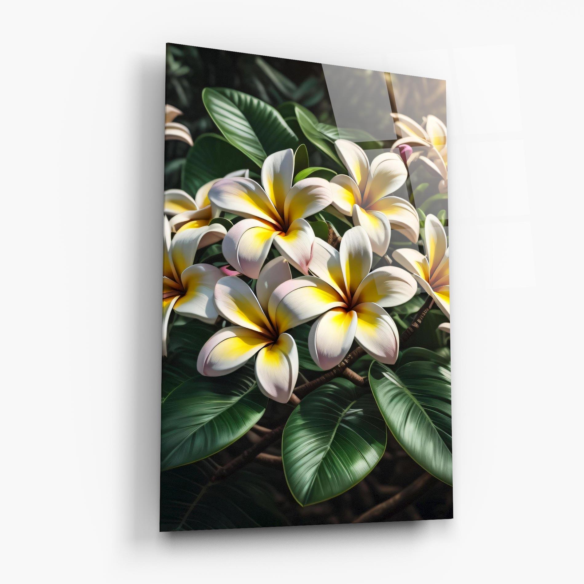 Стъклена картина Exotic White Yellow mockup 6