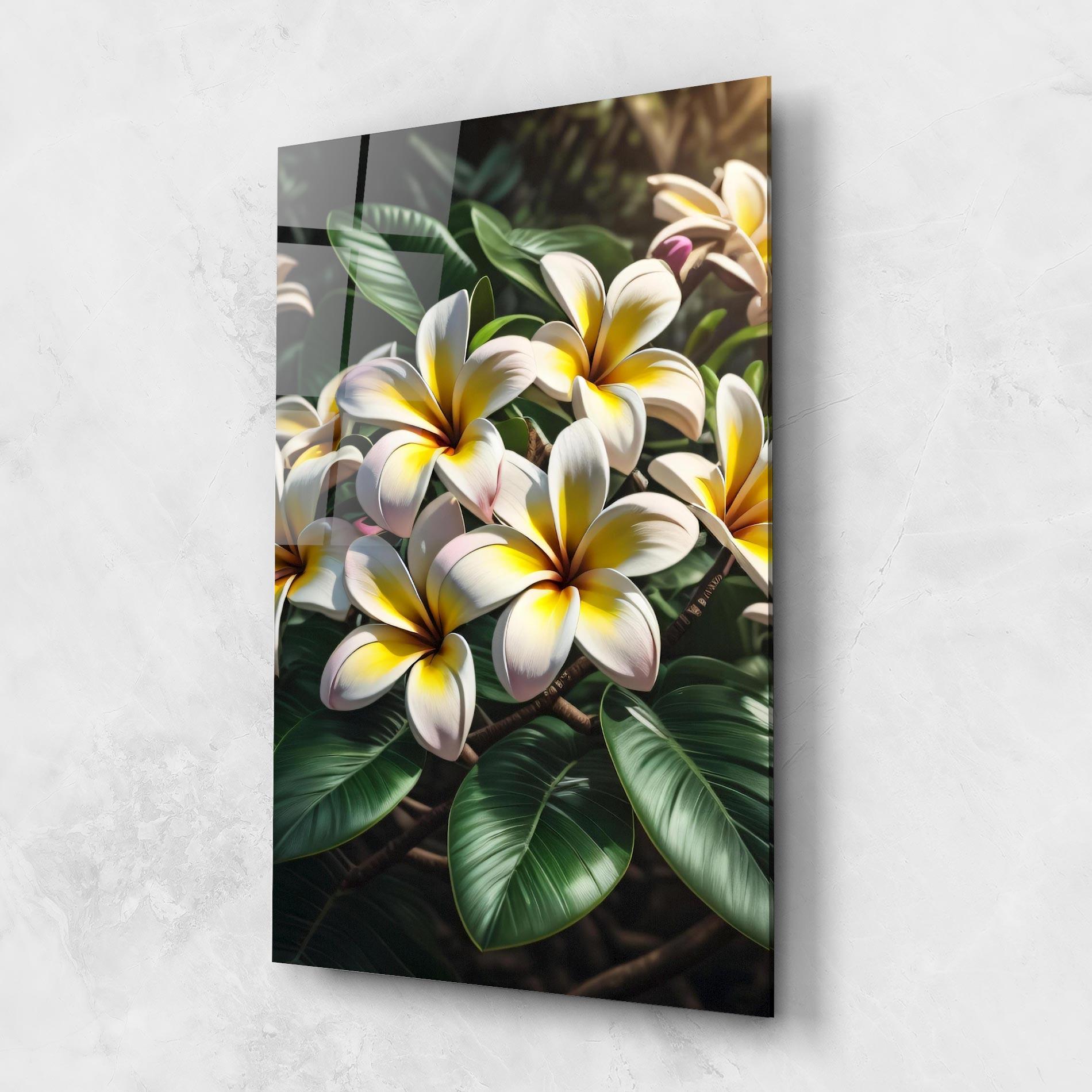 Стъклена картина Exotic White Yellow mockup 1