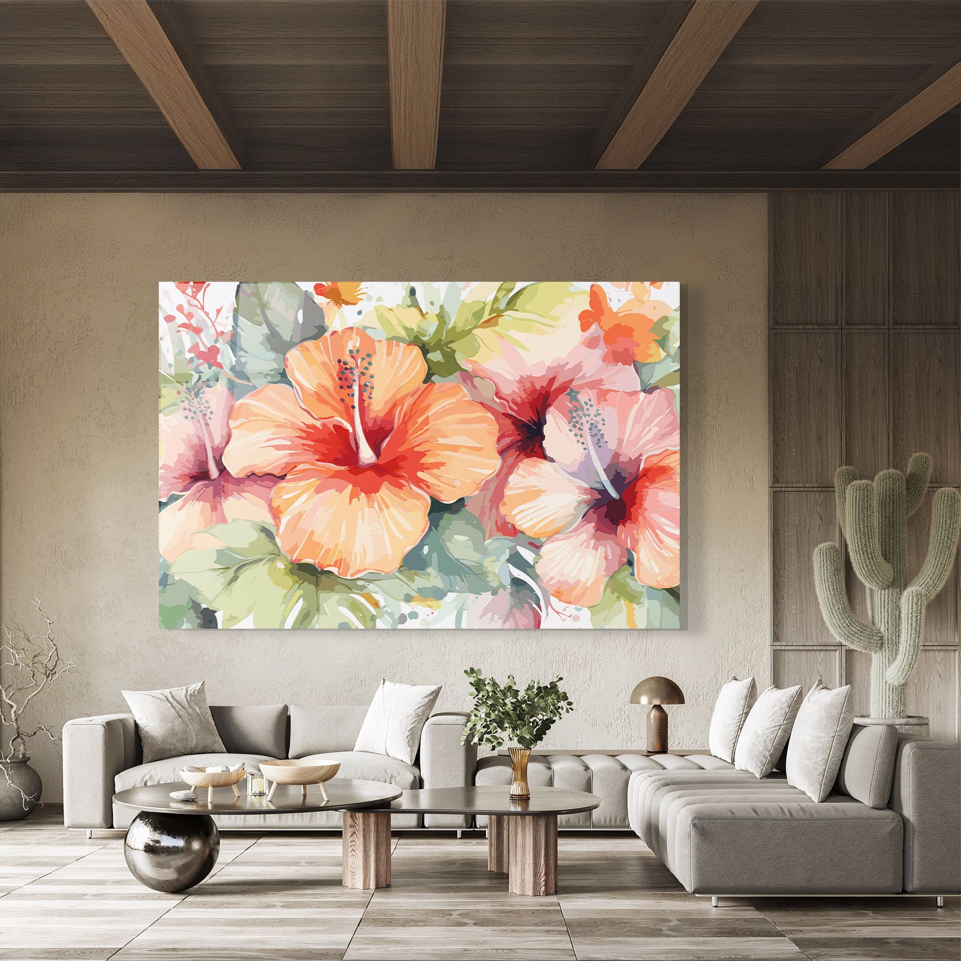 Pastel Exotic Flower mockup 8