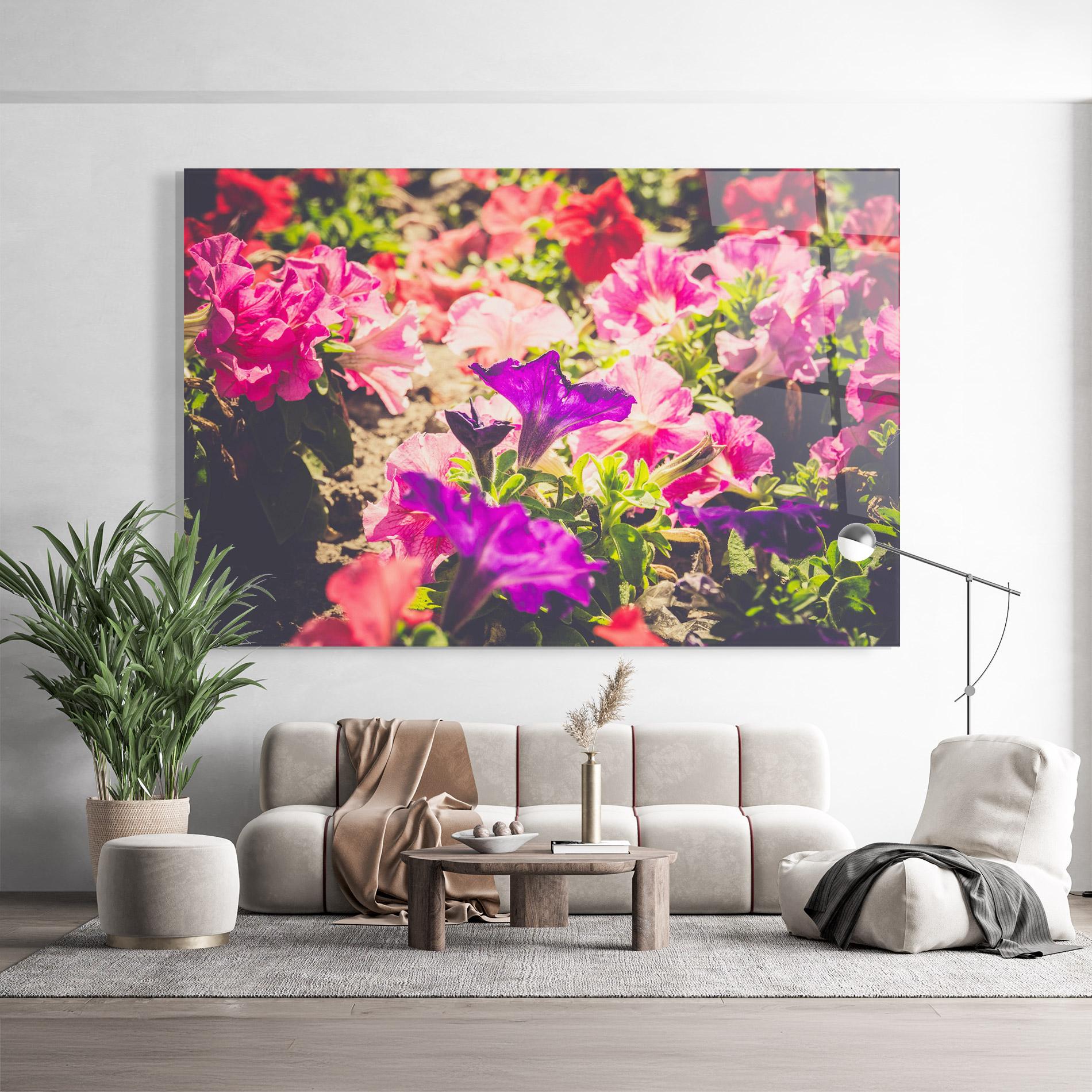 Стъклена картина Daylight Purple Flower mockup 9