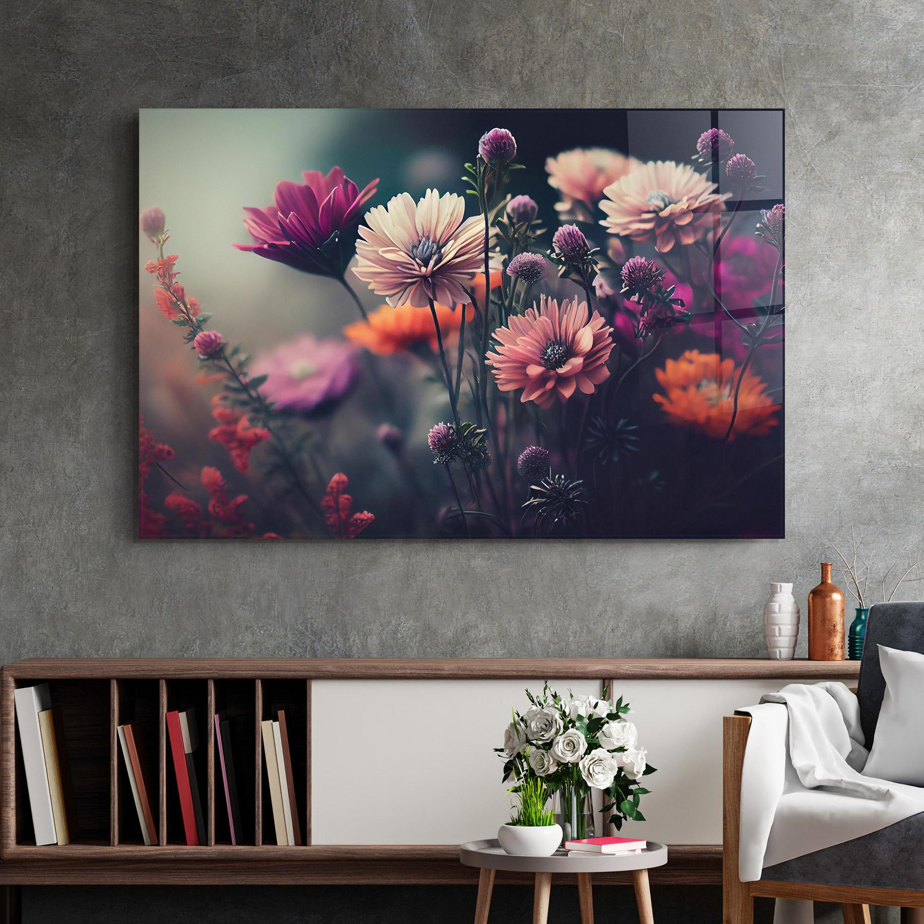 Стъклена картина Beautiful Flower Garden mockup 2