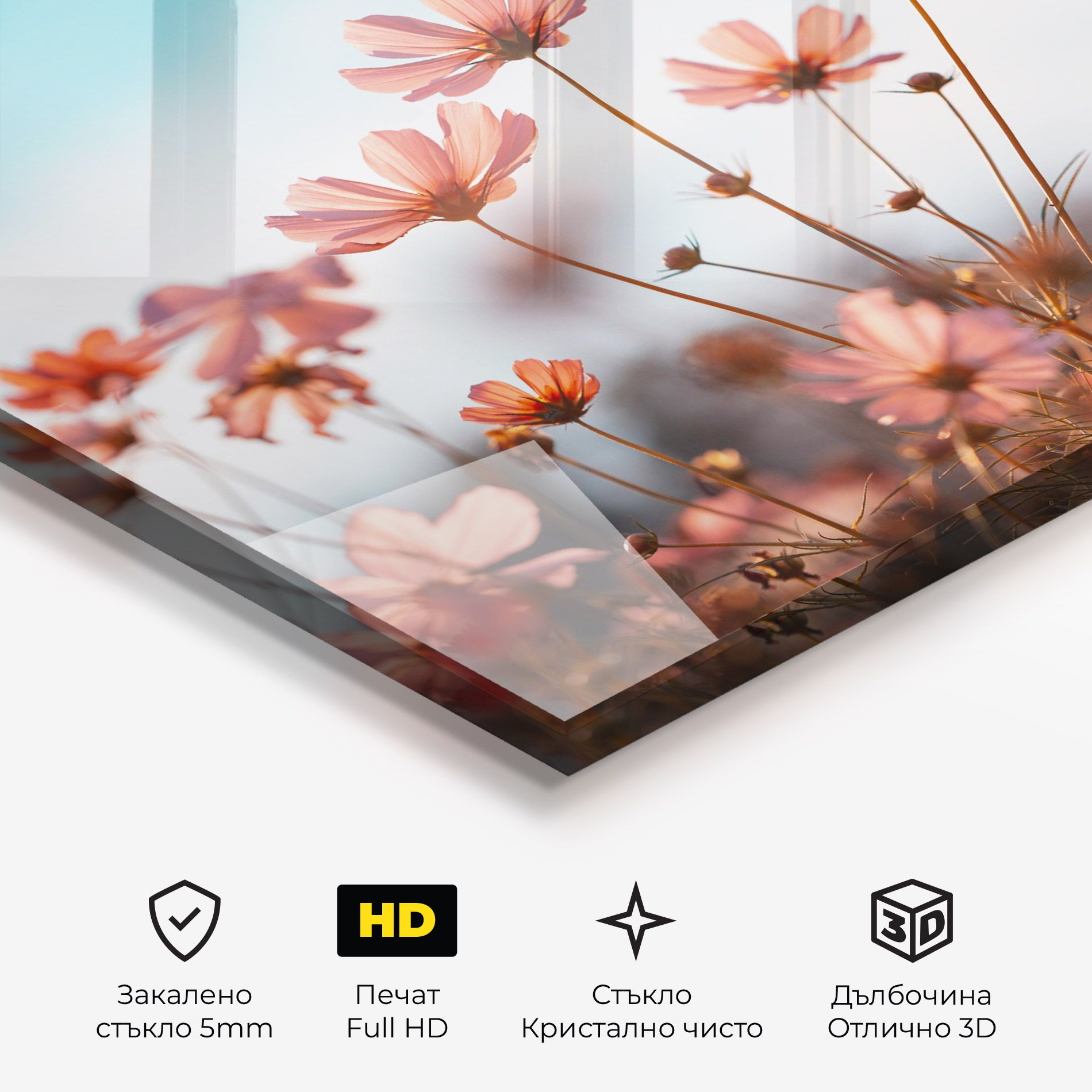Cosmos Flowers Beautiful mockup 3